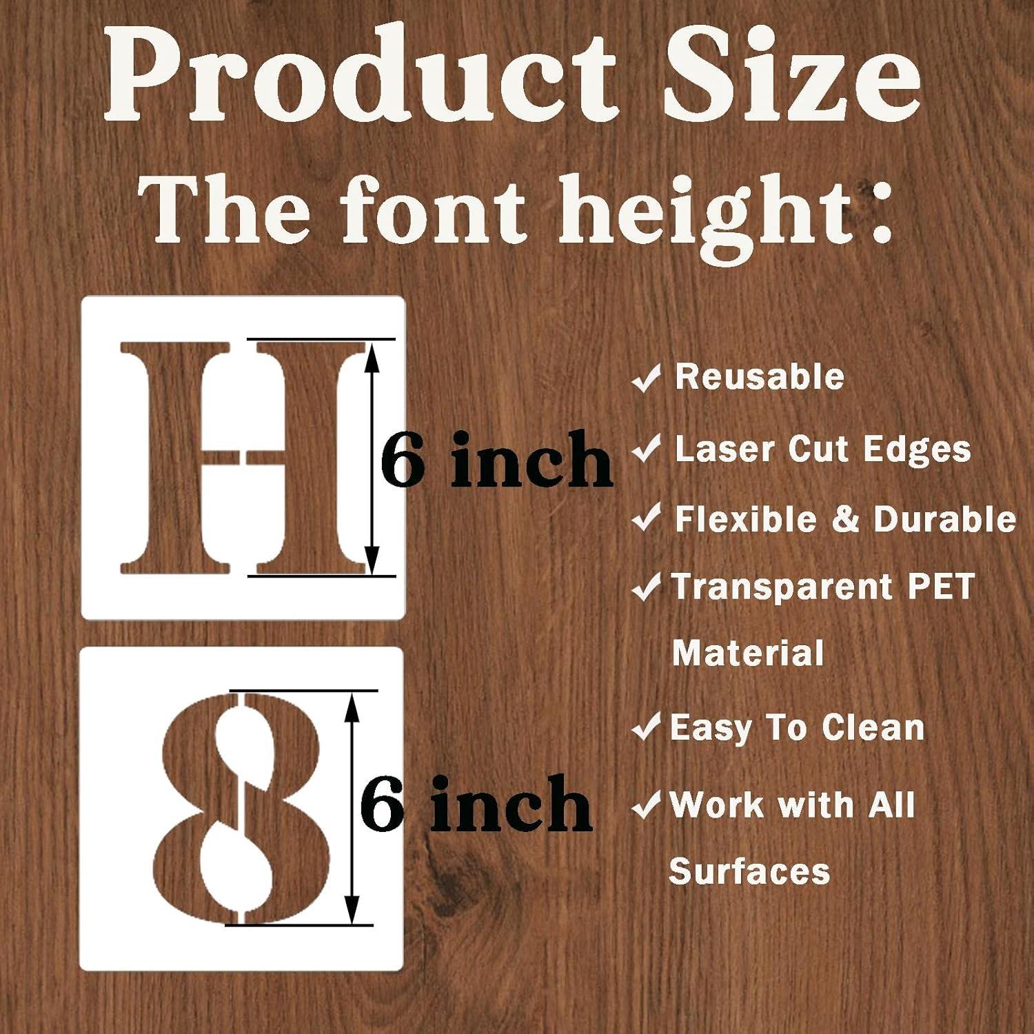 Plantillas de Letras y Números YEAJON 40 Pcs Reutilizables