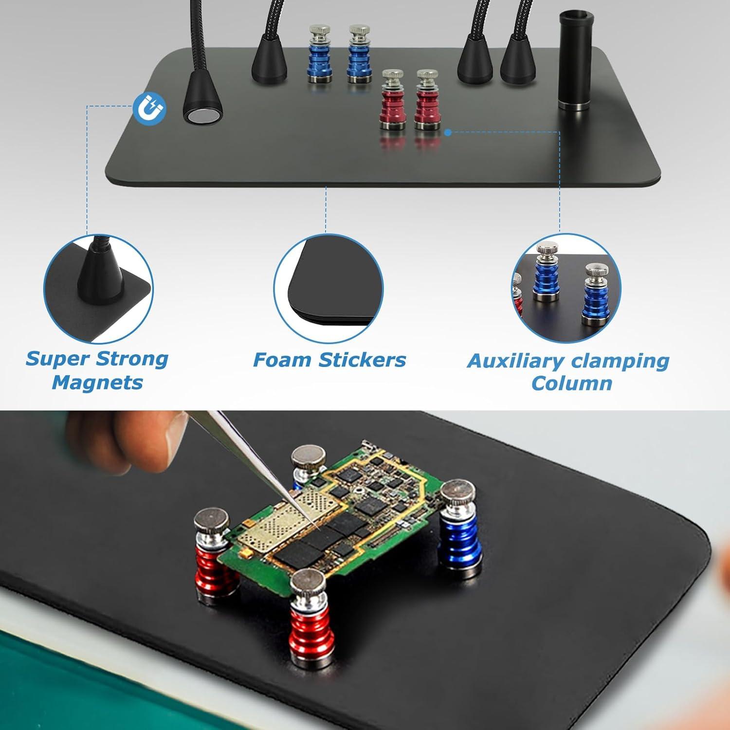 Estación de Soldadura Baoomalongly con Lupa LED 10X y Soporte