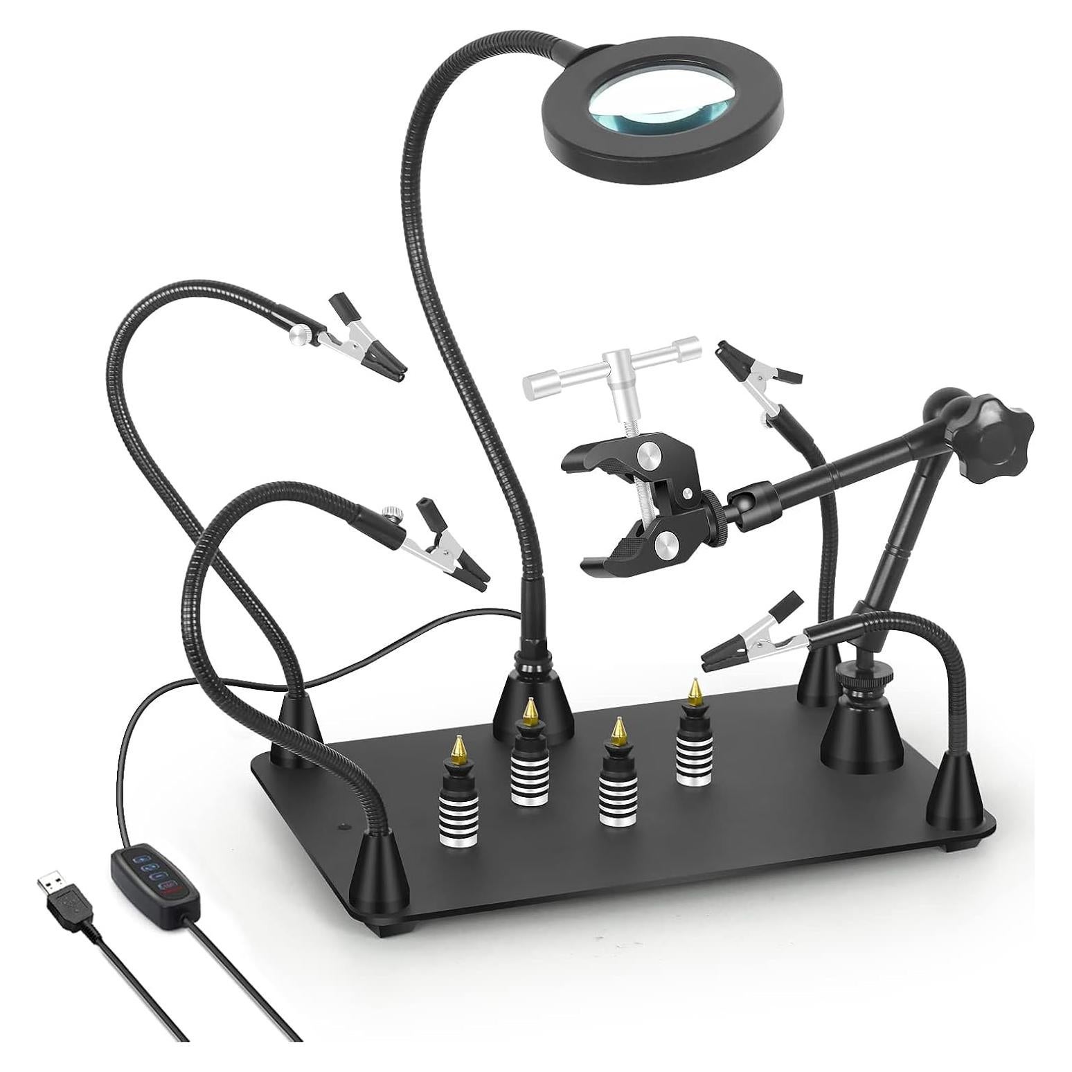 Soporte Magnético para Soldadura EOOKU con Lámpara LED 3X