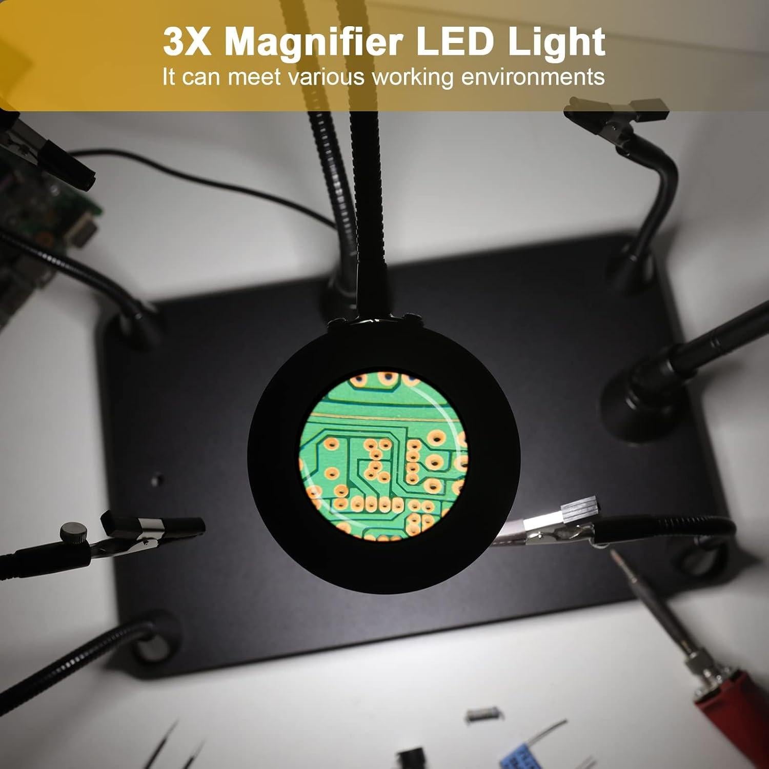 Soporte Magnético para Soldadura EOOKU con Lámpara LED 3X