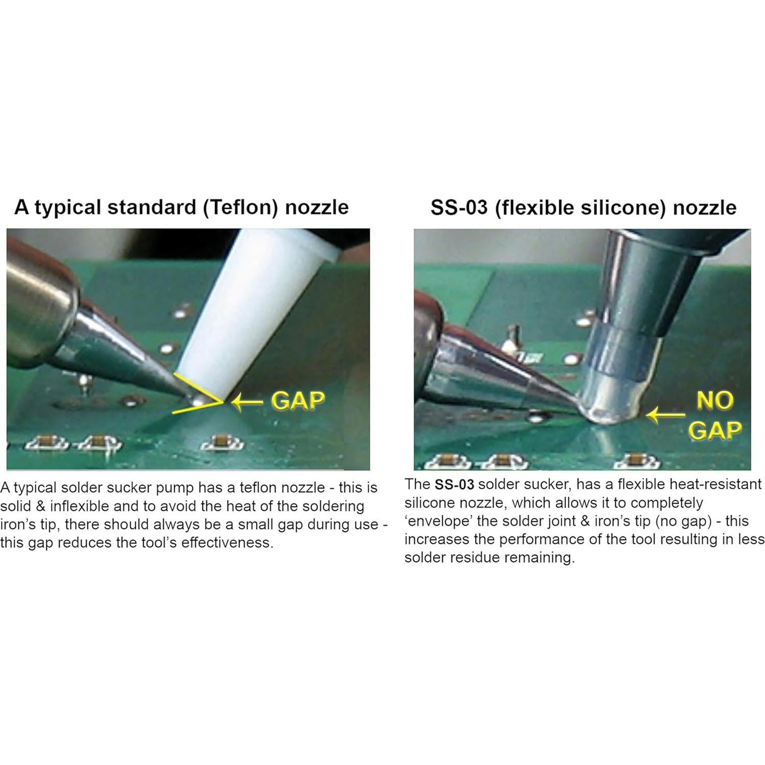 Desoldador Profesional ENGINEER SS-03 con Boquilla Silicona
