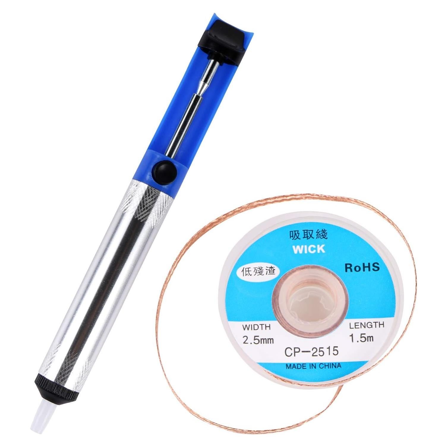 Trenza de Desoldadura y Succionador de Soldadura EVERMARKET 1.5m