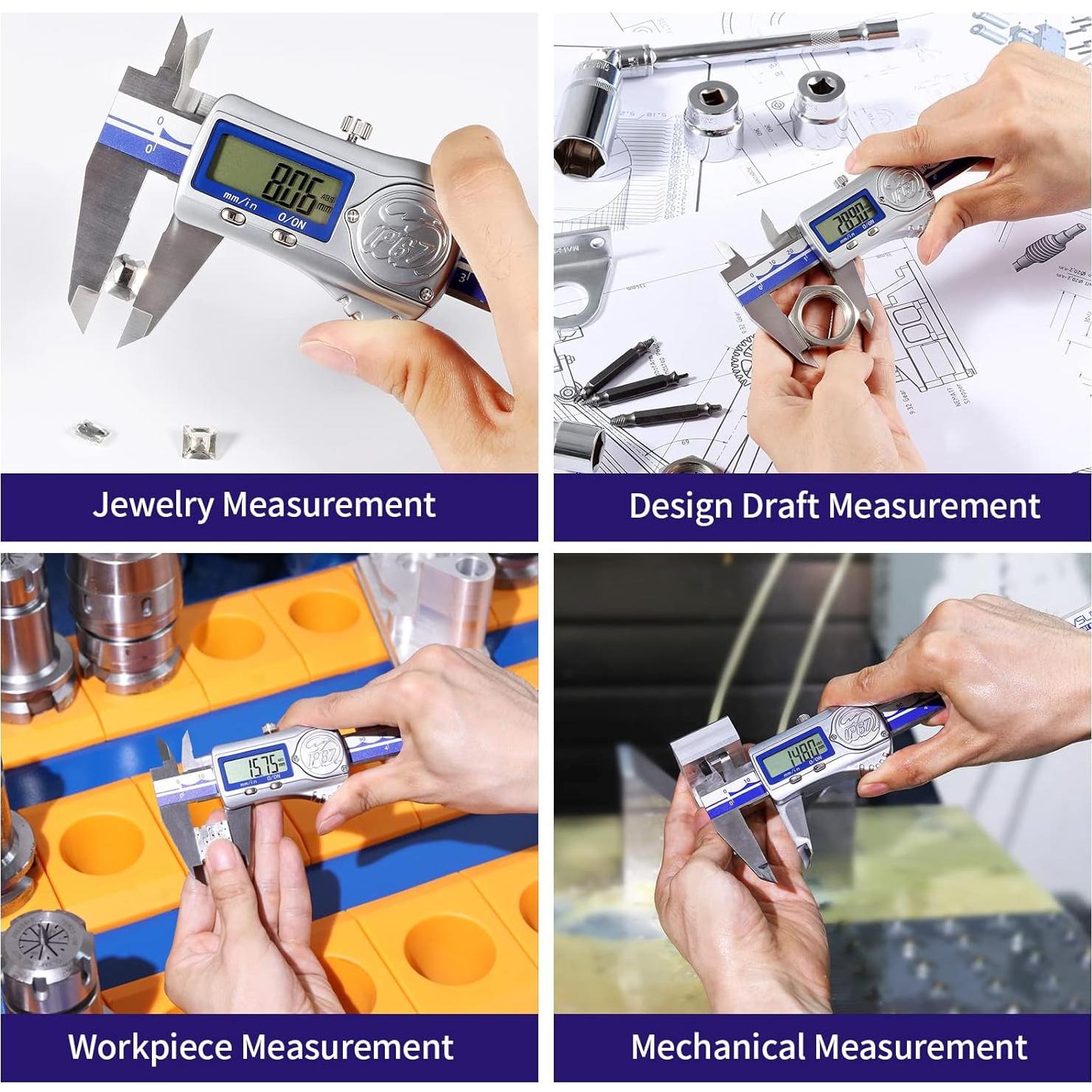 Calibrador Digital Vernier IP67 Skysummr 0-150mm Acero Inoxidable