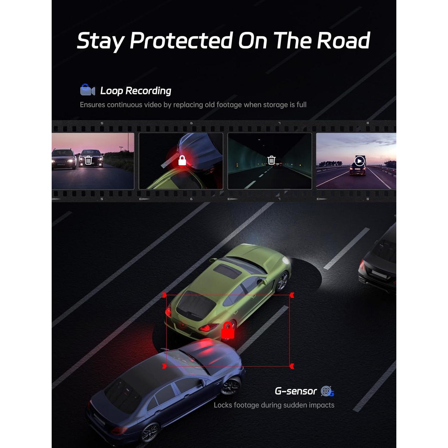 Cámara de Espejo Pelsee P10 Plus 4K WiFi con GPS y 64GB