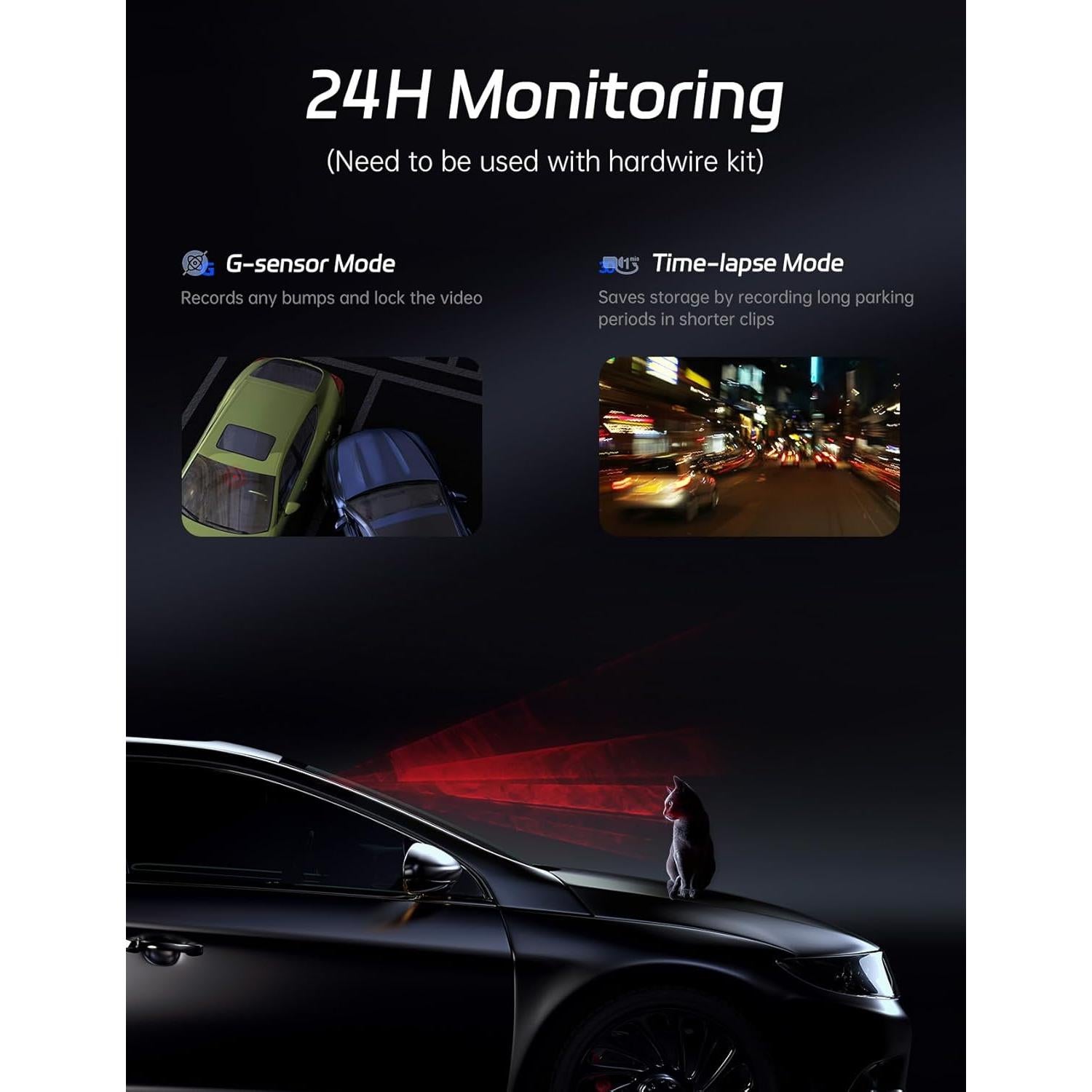 Cámara de Espejo Pelsee P10 Plus 4K WiFi con GPS y 64GB