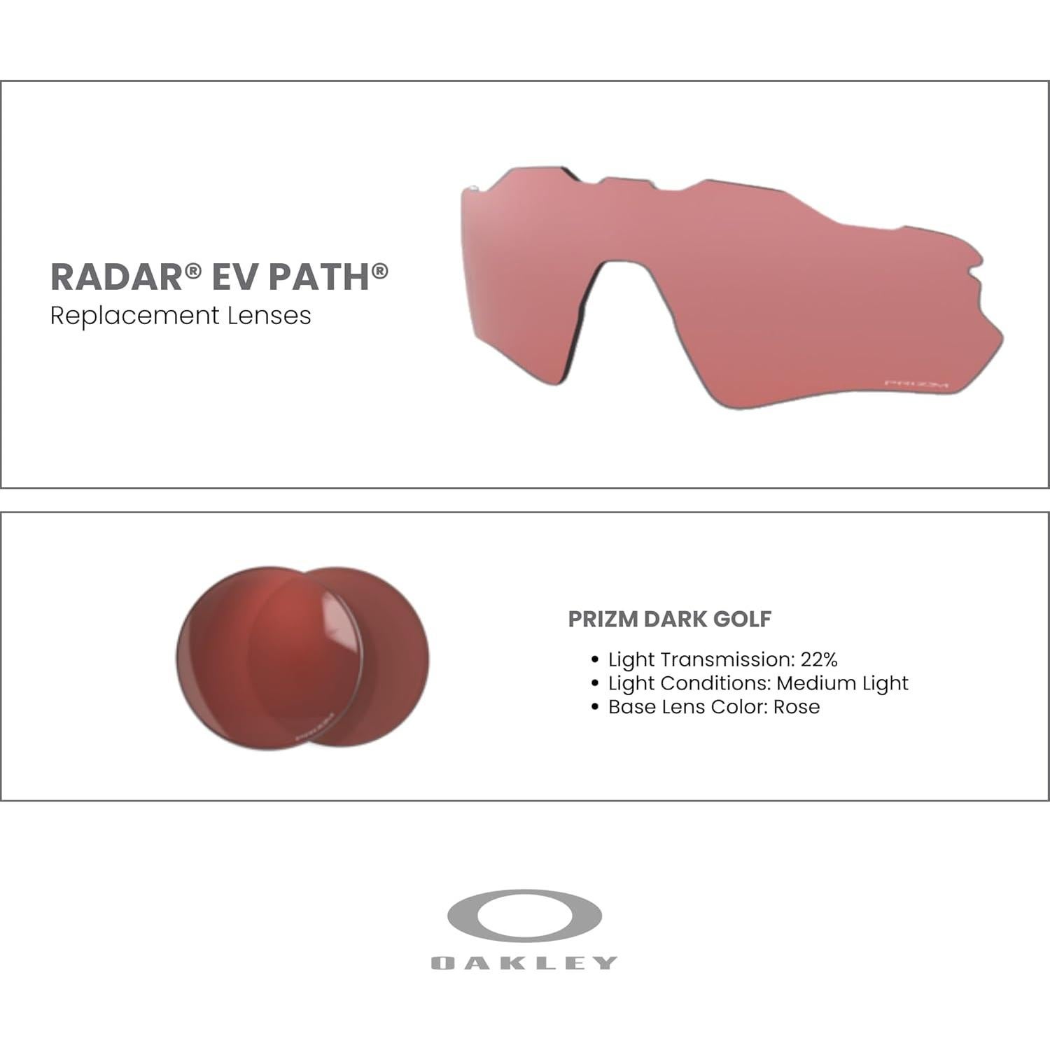 Lentes de Reemplazo Oakley Radar EV Path PRIZM Dark Golf