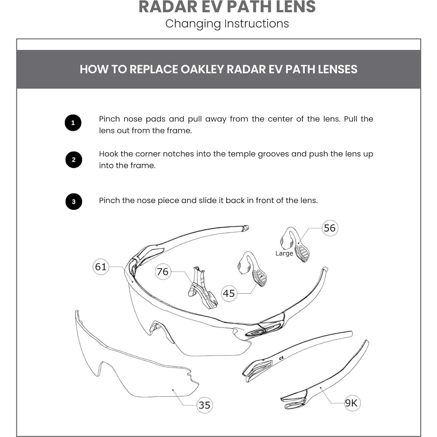 Lentes de Reemplazo Oakley Radar EV Path PRIZM Dark Golf