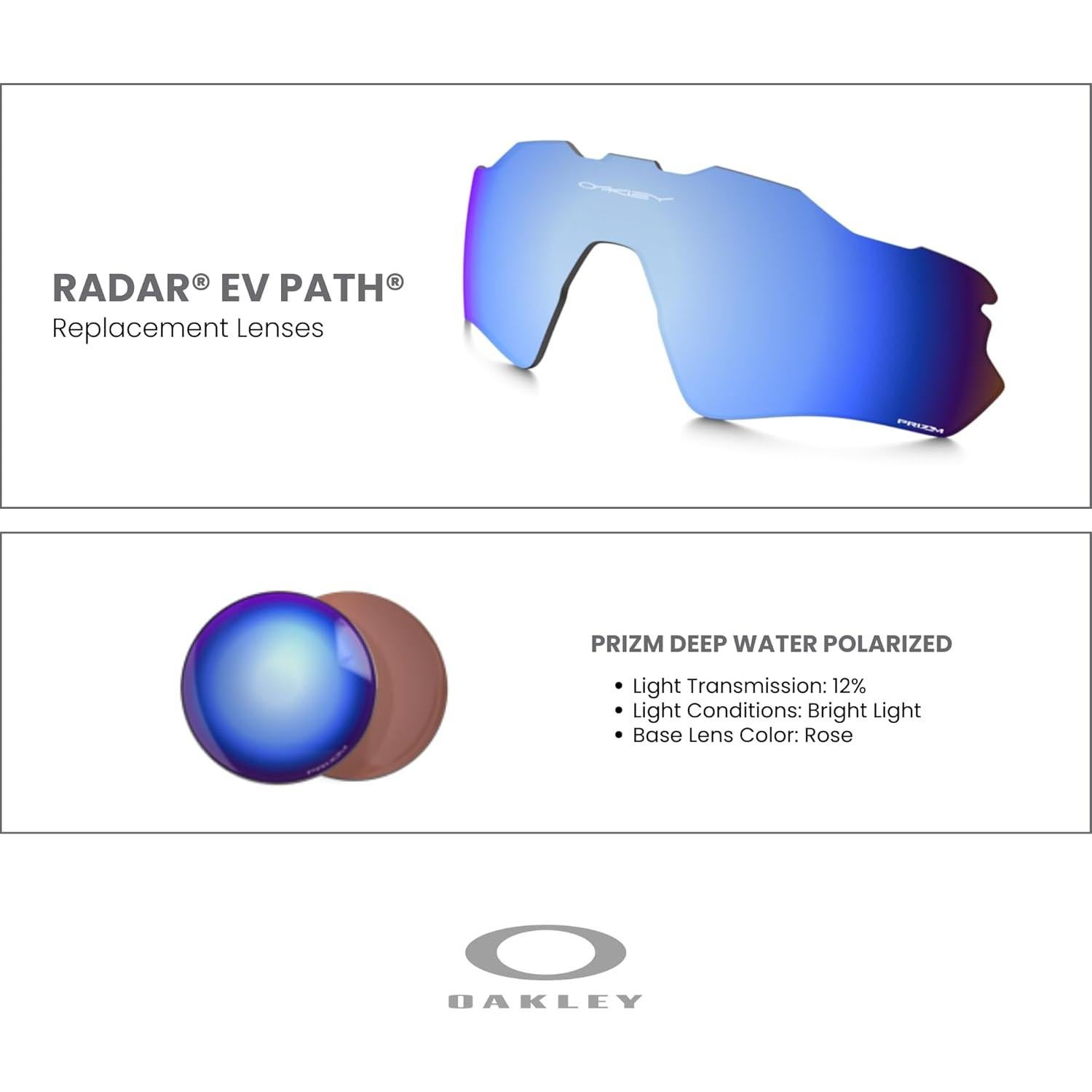 Lentes de Reemplazo Oakley Radar EV Path Prizm Deep Water