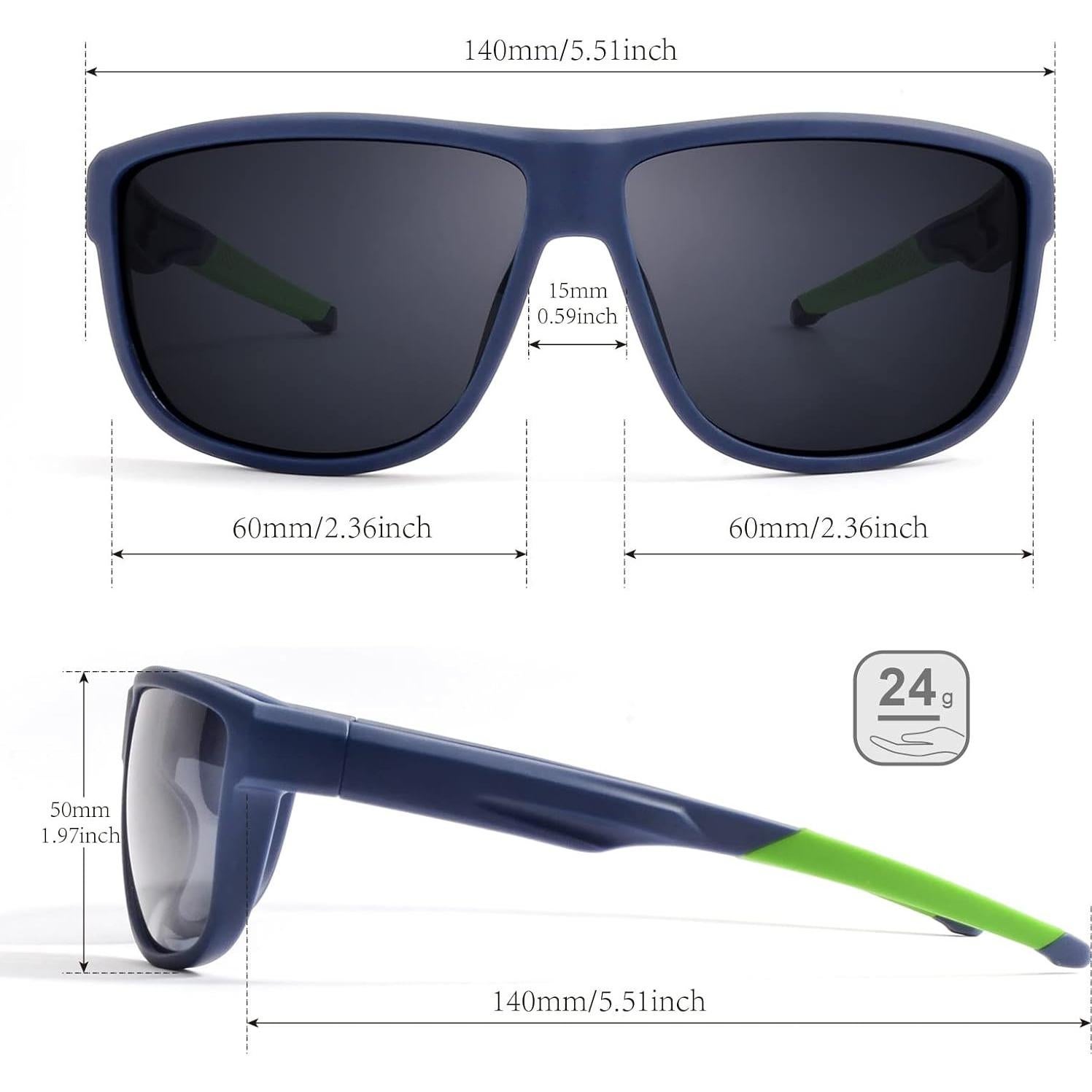 Gafas de sol PSI polarizadas unisex con protección UV