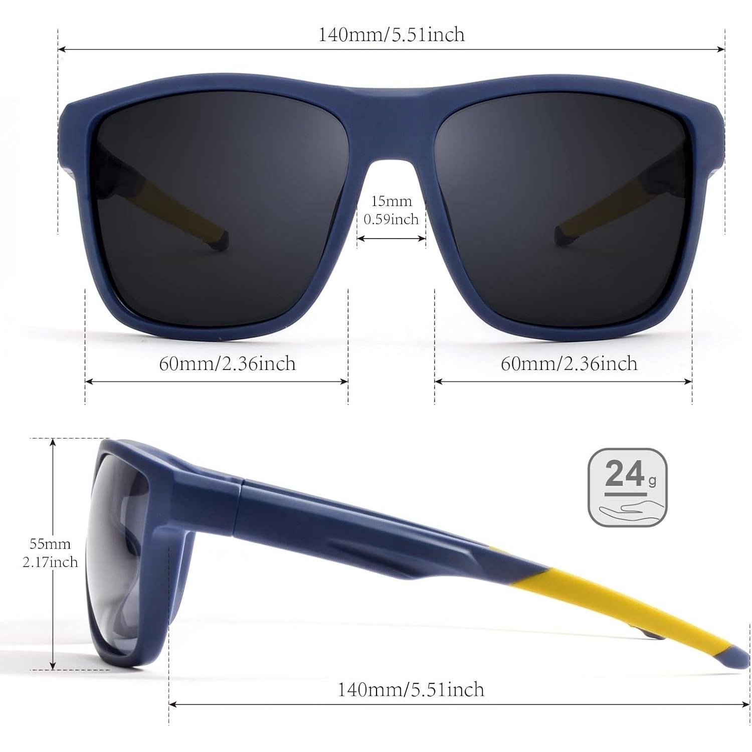 Gafas de sol PSI polarizadas unisex con protección UV