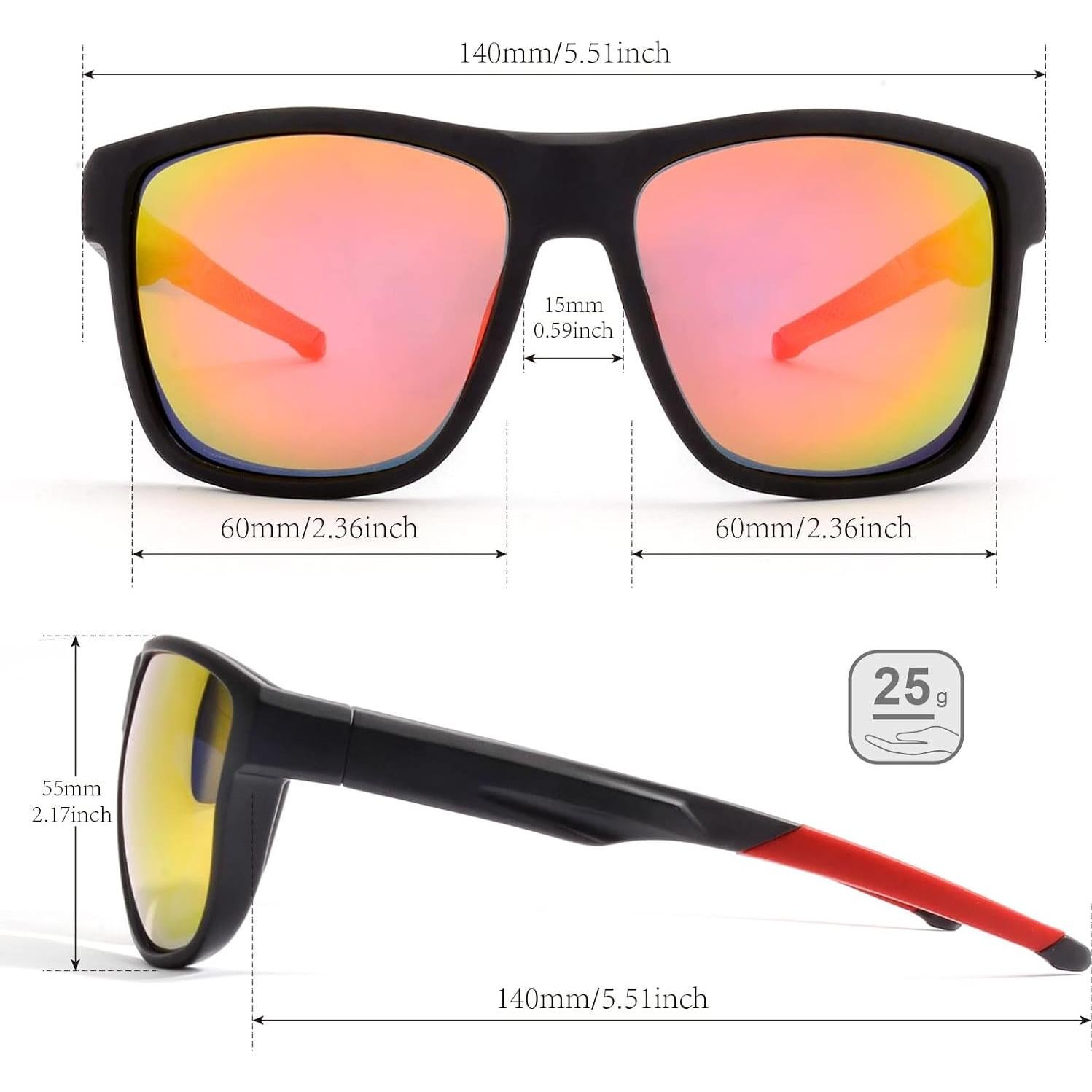 Gafas de sol PSI polarizadas unisex con protección UV