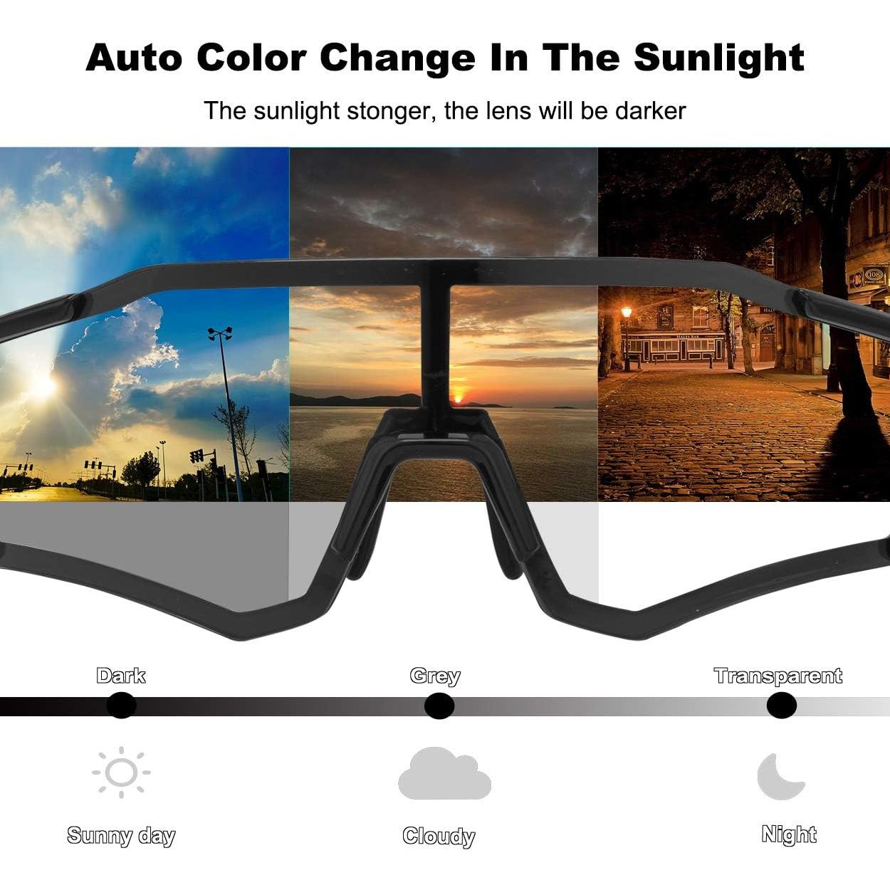 Gafas de sol fotocromáticas ROCKBROS para ciclismo UV400