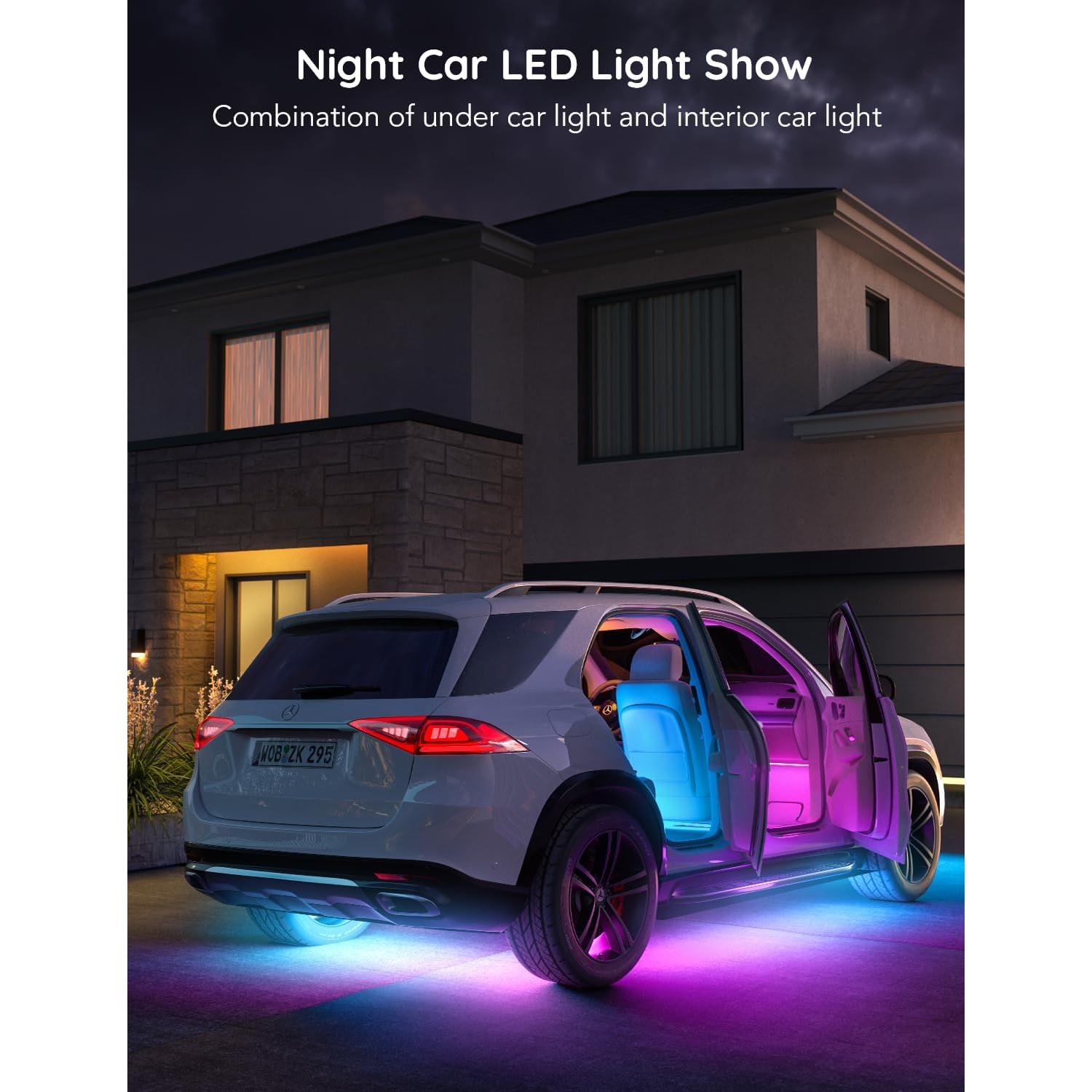 Luces LED Govee H7090 para Auto, RGBIC, Control APP, 30 Modos