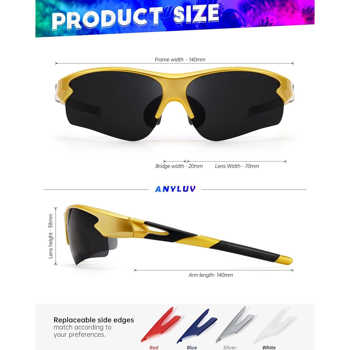Gafas de sol deportivas ANYLUV A61-2-14-15 polarizadas UV