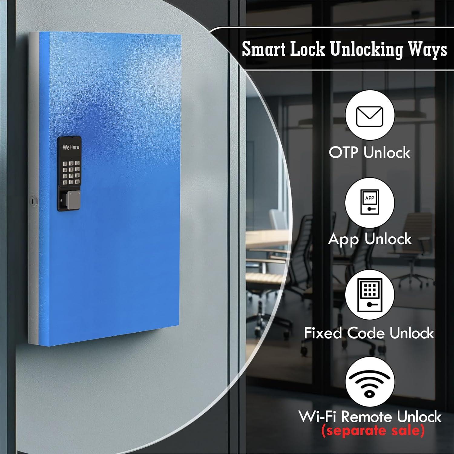 Caja de Llaves WeHere 96 Claves Montada en Pared Bluetooth