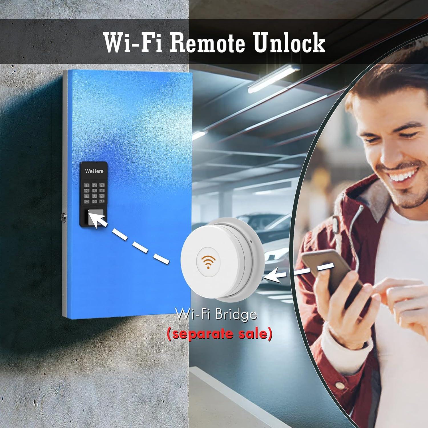 Caja de Llaves WeHere 96 Claves Montada en Pared Bluetooth