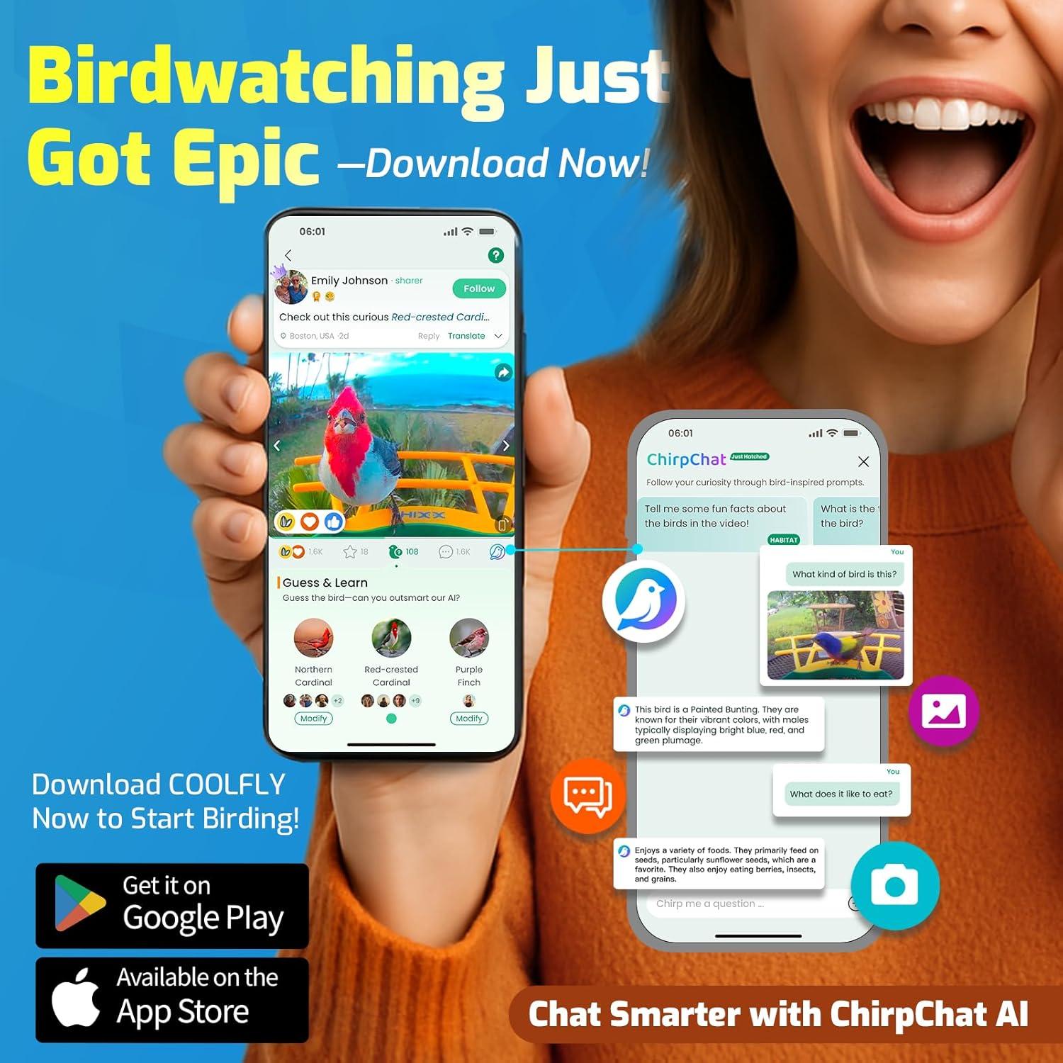 Alimentador de Colibríes Inteligente RichBird con Cámara Solar