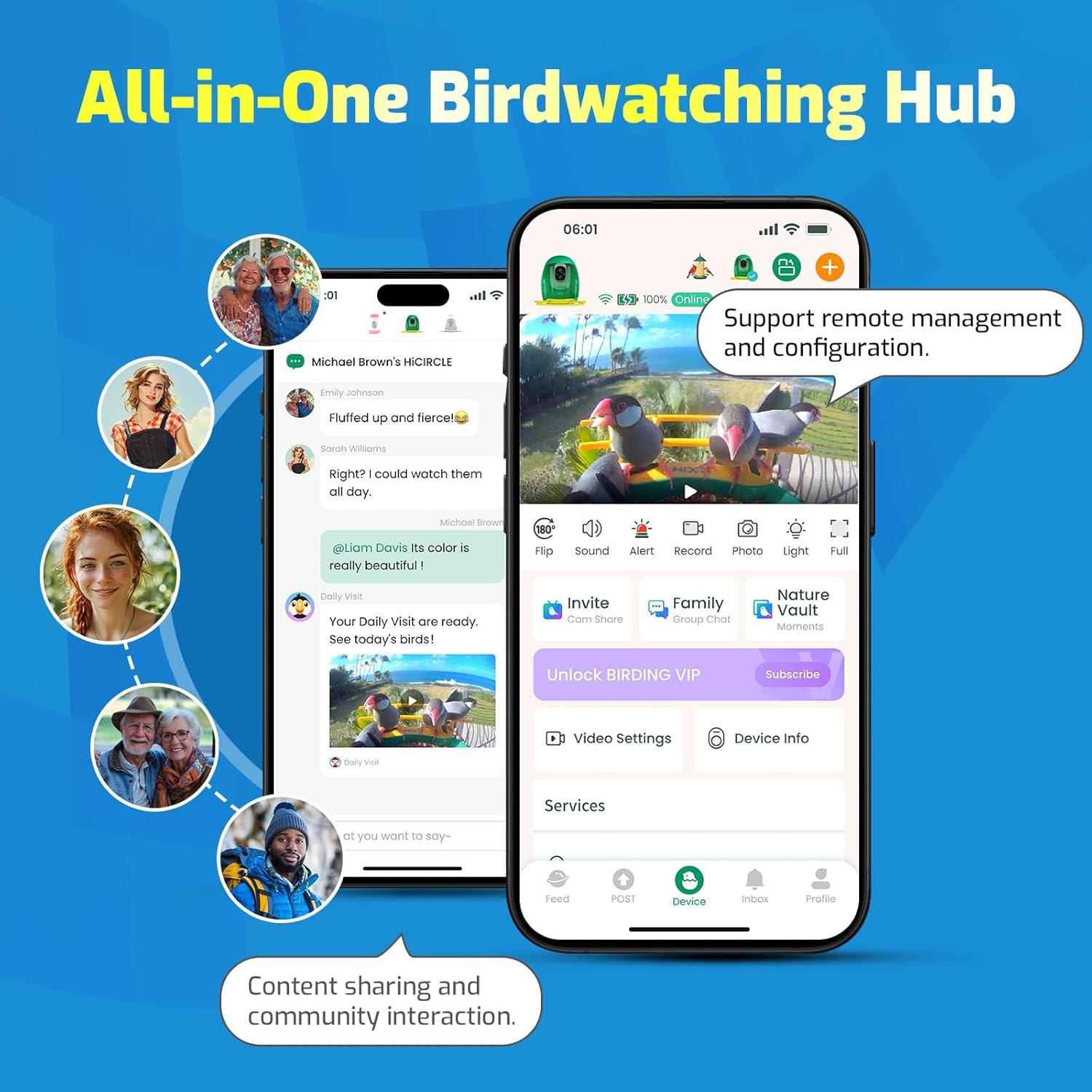Alimentador de Colibríes Inteligente RichBird con Cámara Solar