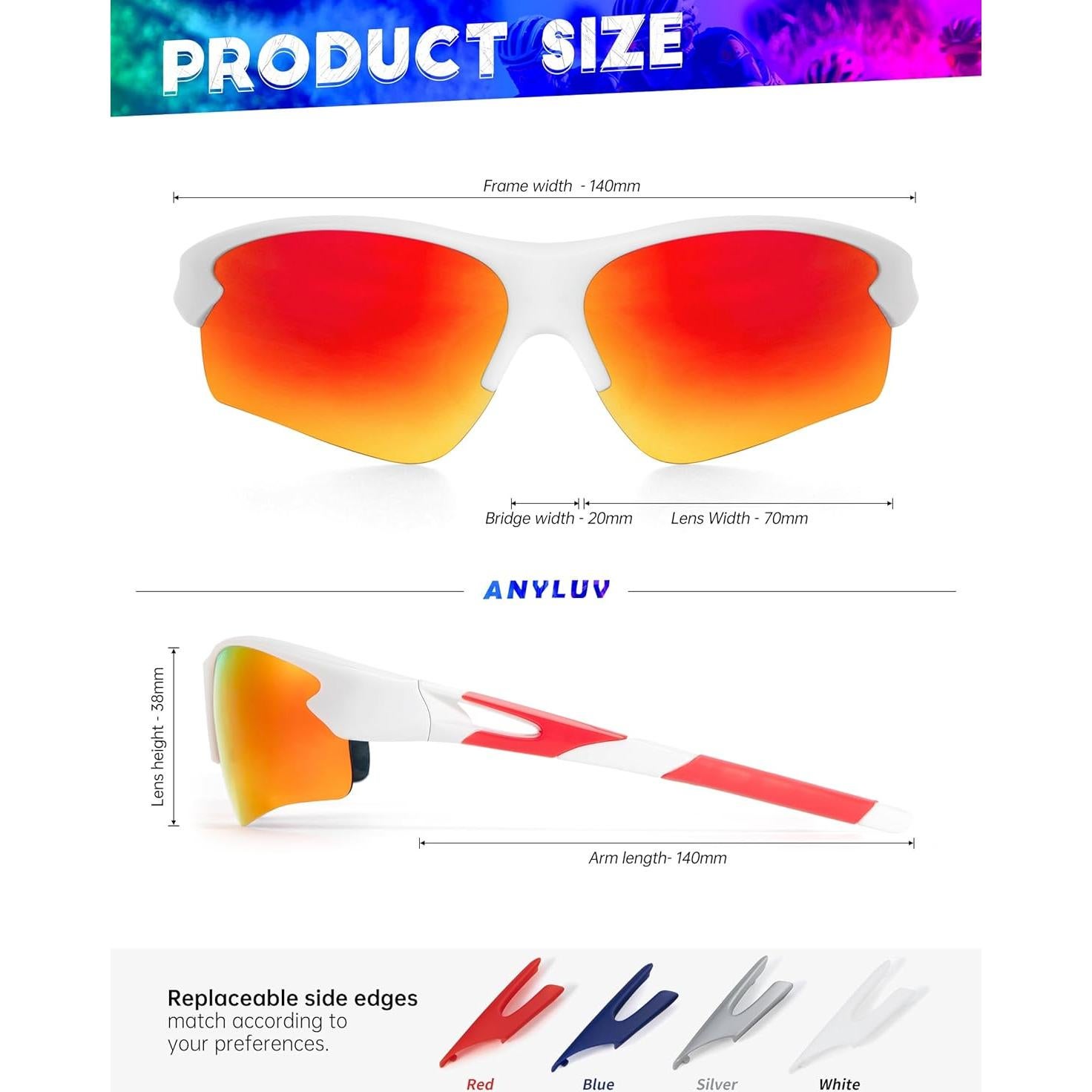 Gafas de sol deportivas ANYLUV A61-2-7 polarizadas UV