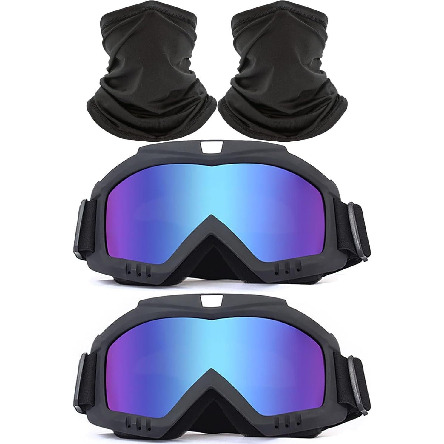 Gafas de Motocross Immoono con Bufanda y Lentes Coloridos