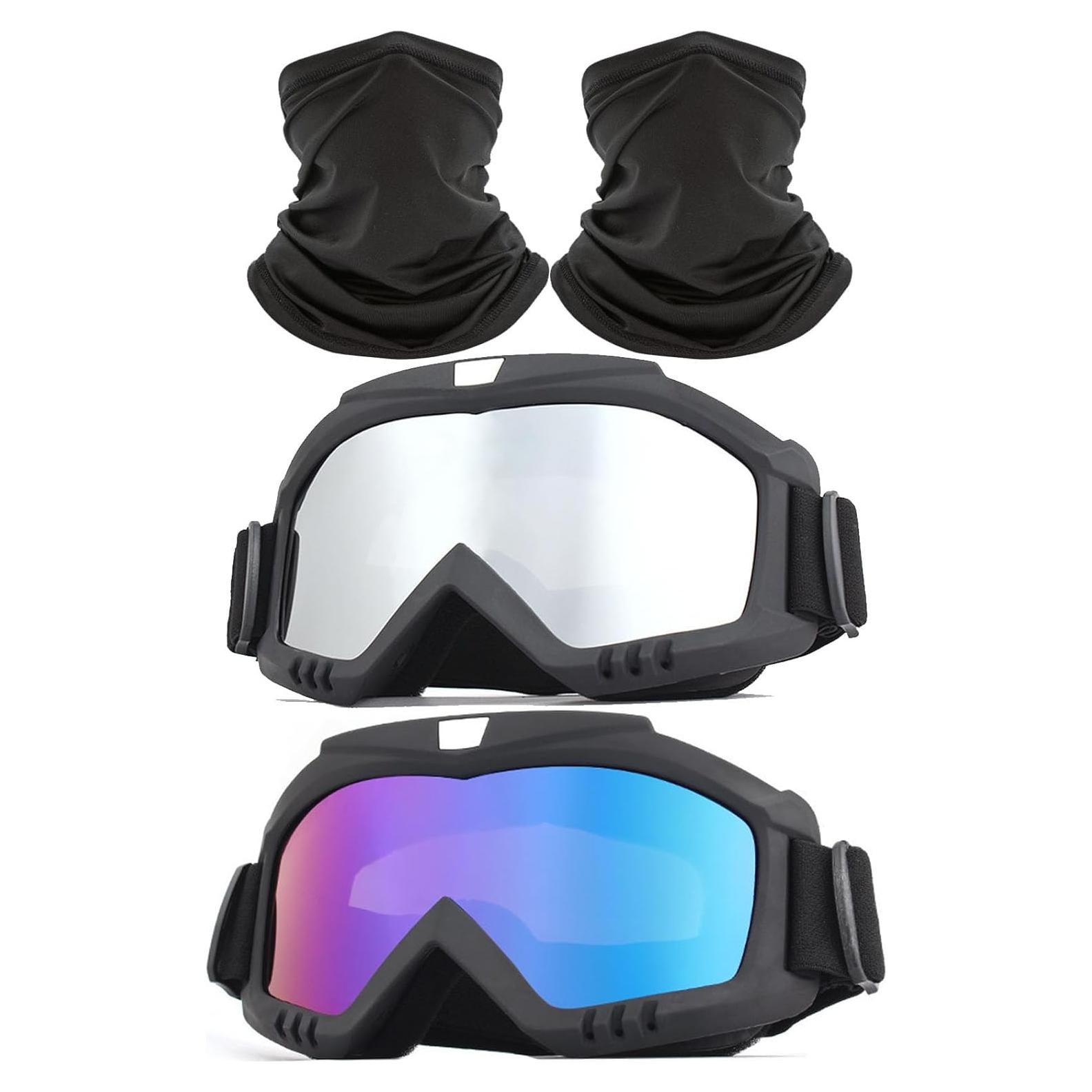 Gafas de Motocross Immoono con Bufanda y Lentes Coloridos