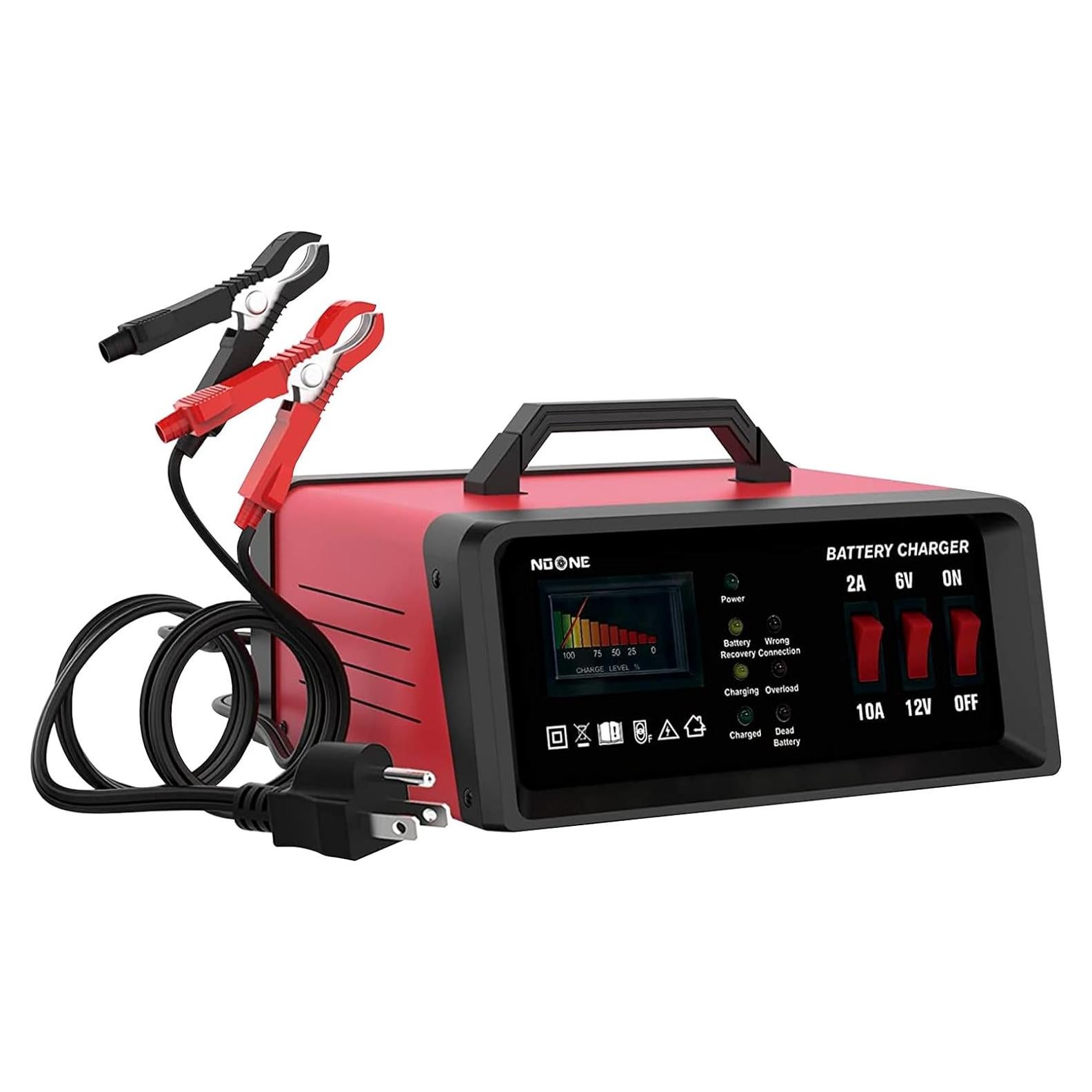 Cargador de Batería NOONE 2A/10A 6V/12V Automotriz