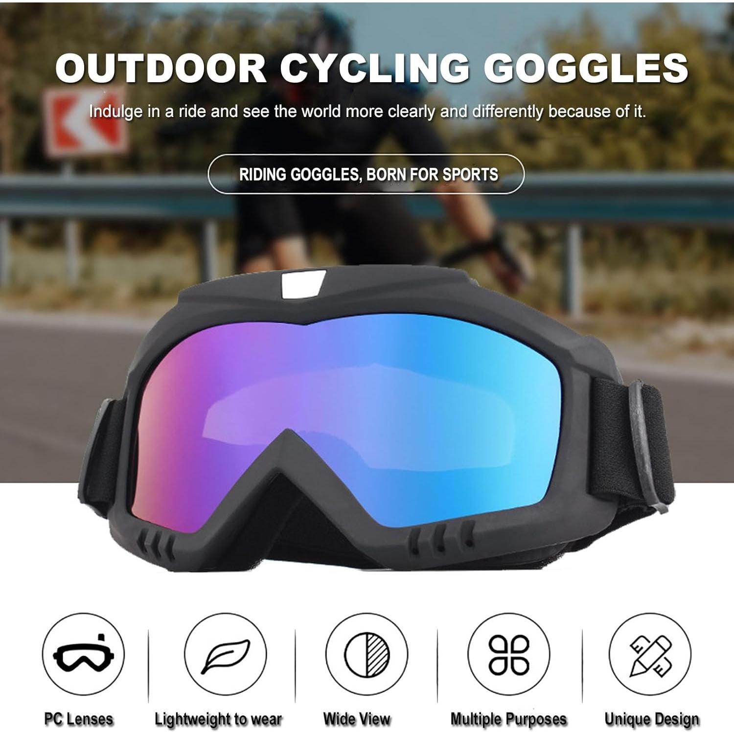 Gafas de Motocross Immoono con Bufanda - A prueba de Viento