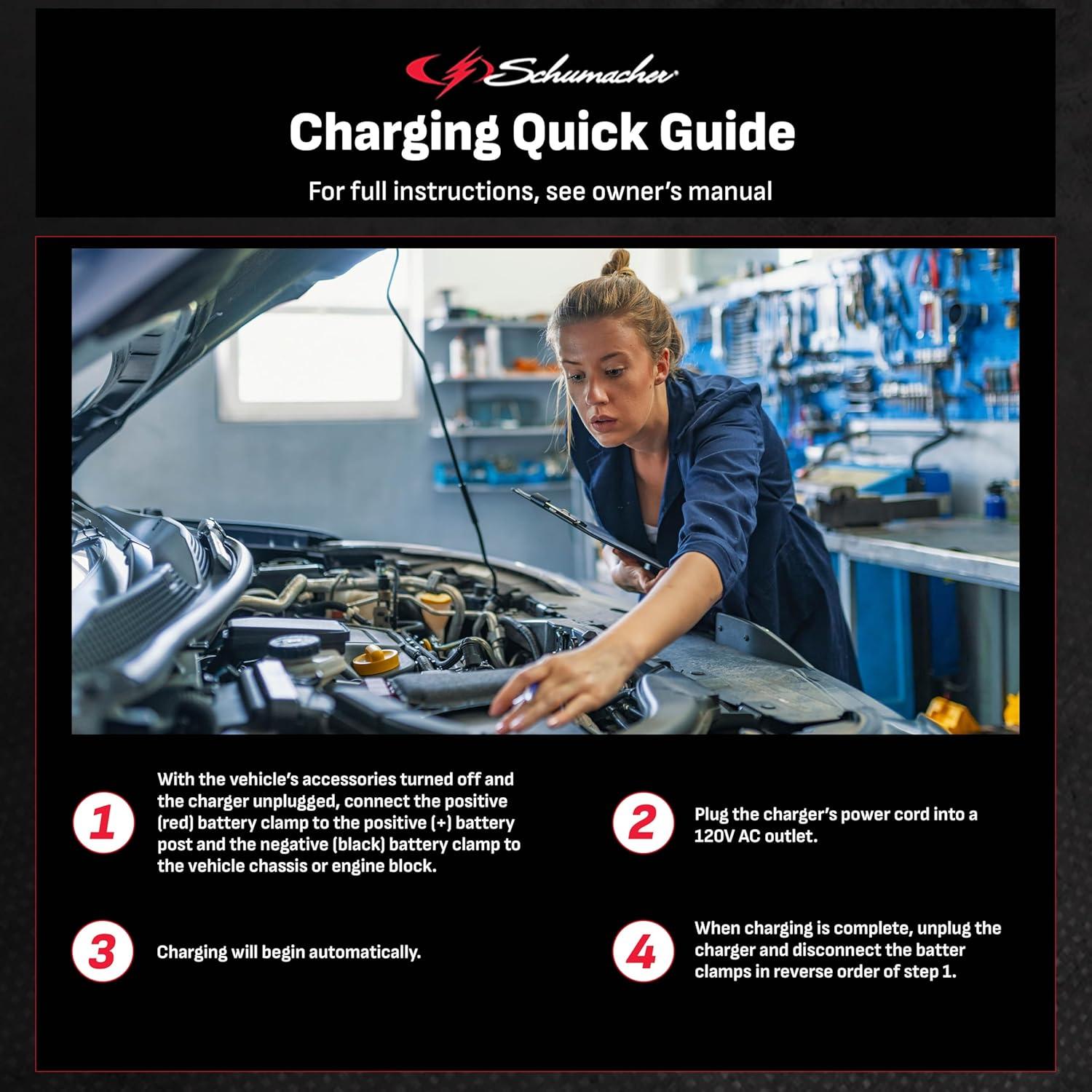 Cargador Mantenedor Schumacher SP1296 2A 6V 12V Automático