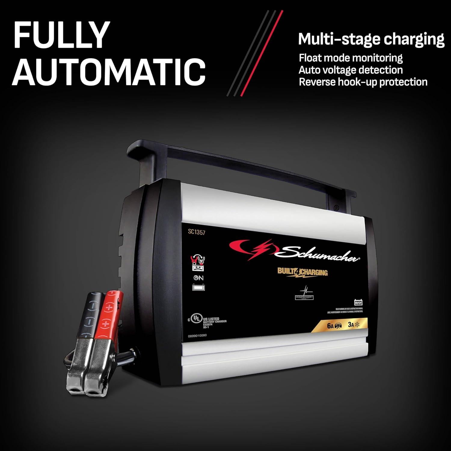 Cargador Schumacher Electric SC1357 6A 6V/12V Automático