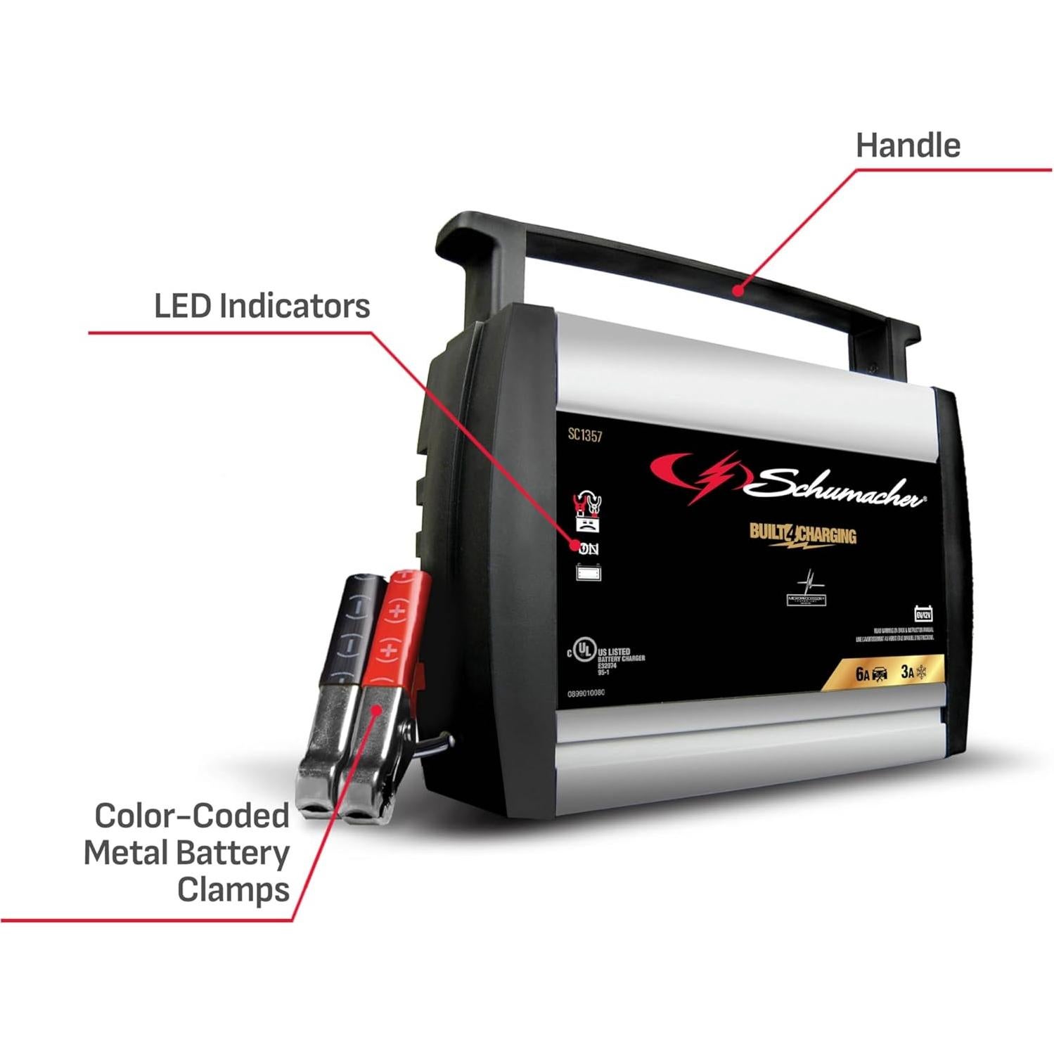 Cargador Schumacher Electric SC1357 6A 6V/12V Automático