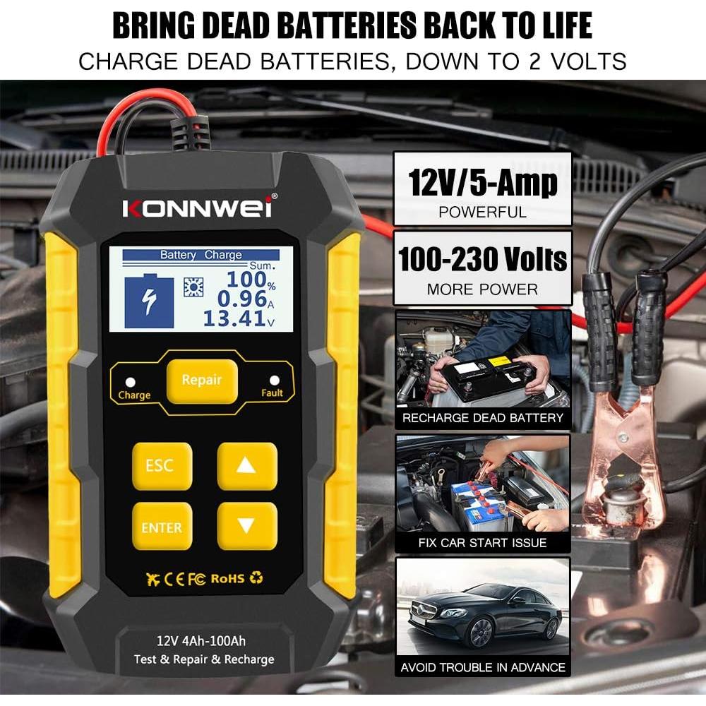 Cargador de Batería KONNWEI KW510 12V 5A Automático