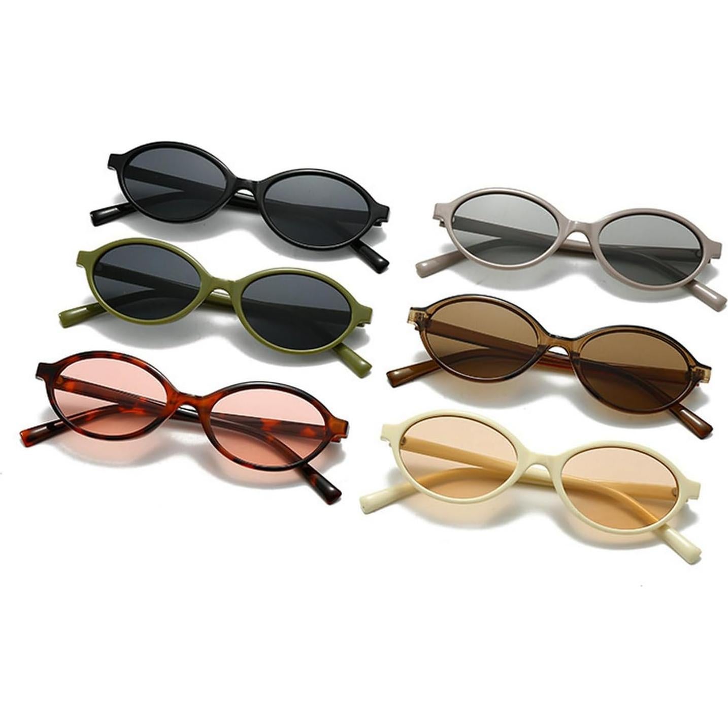 laureles Vintage Oval Sunglasses Women Fashion Sun Glasses for Men Small Frame Round Eyewear Female UV400