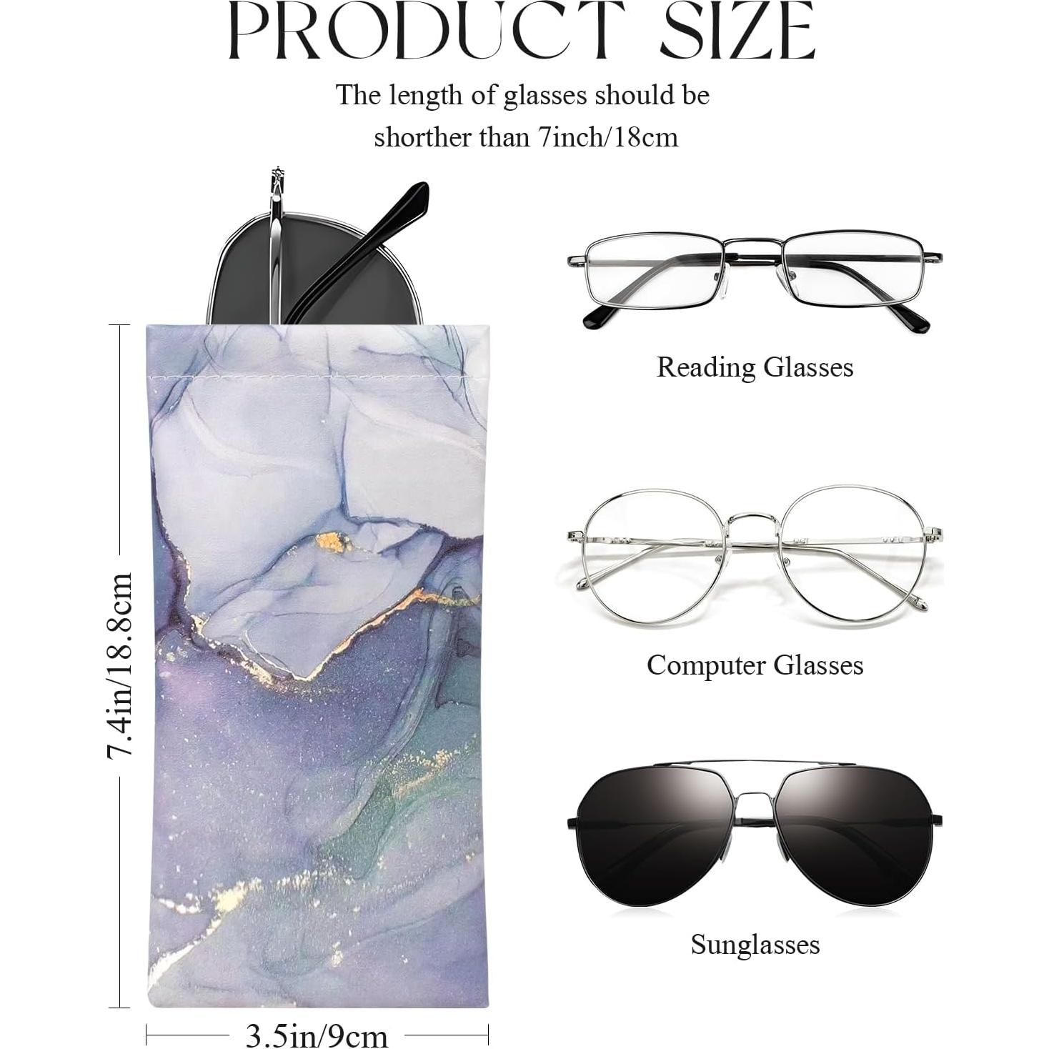 Estuche para Gafas 4 Pcs con Tapa Squeeze y Paño