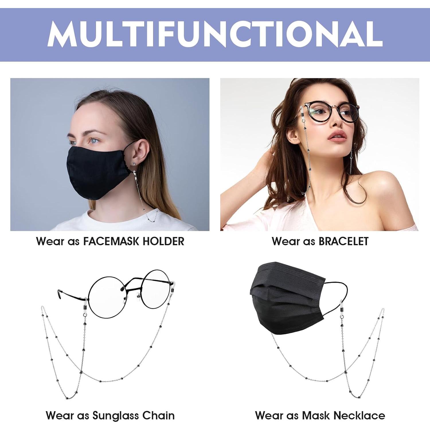 Cadena de Gafas WLLHYF para Mujeres 70 cm Metal Ajustable