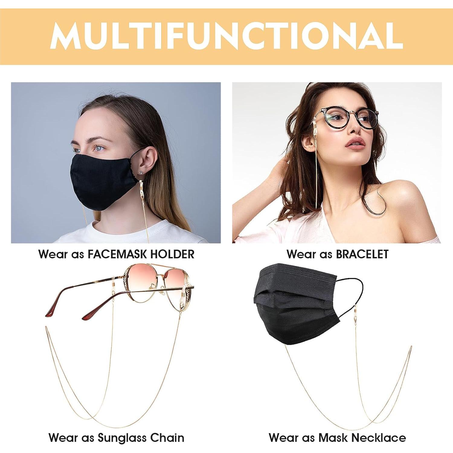 Cadena de Gafas WLLHYF para Mujeres 75 cm Metal Elegante