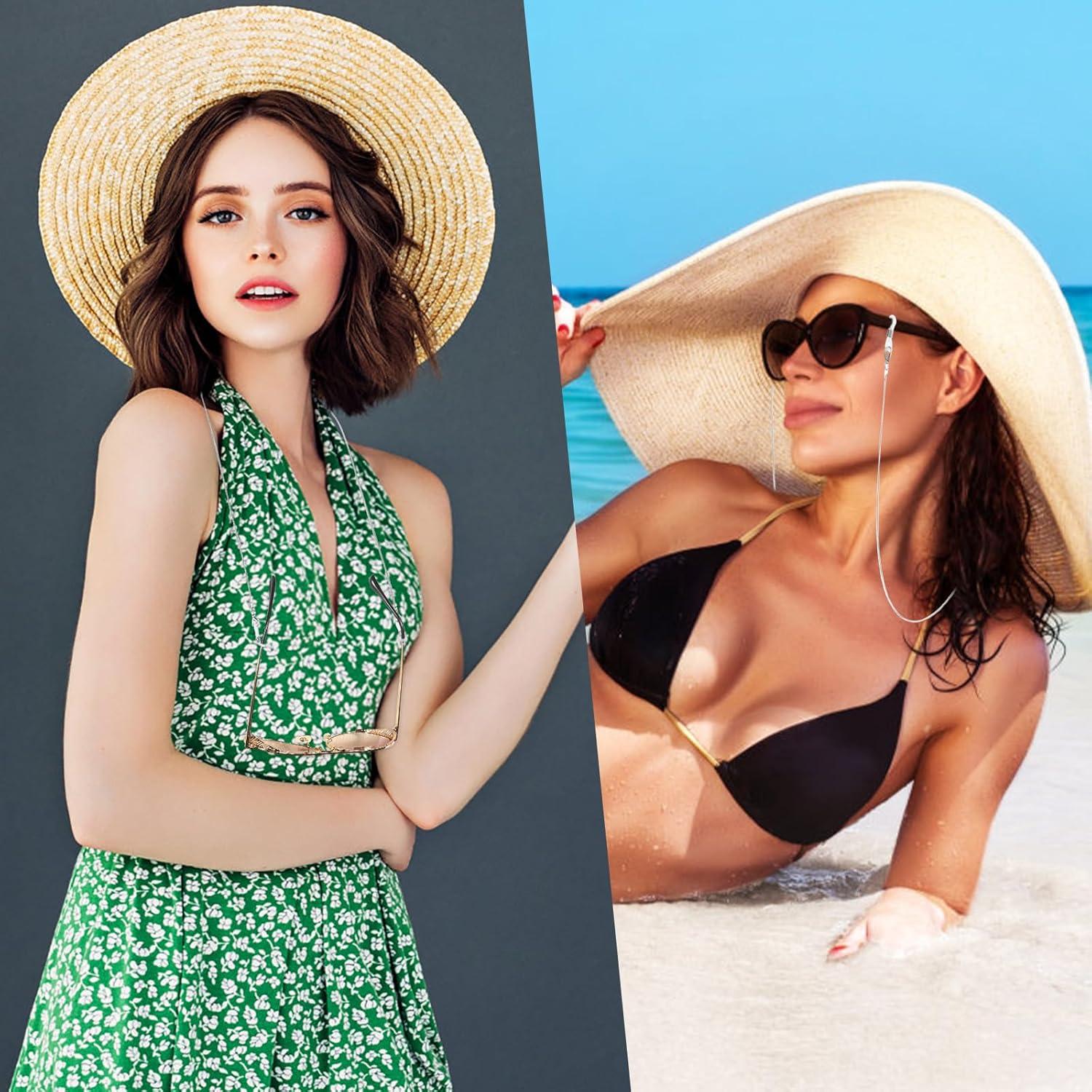 Cadena de Gafas WLLHYF para Mujeres 75 cm Metal Elegante