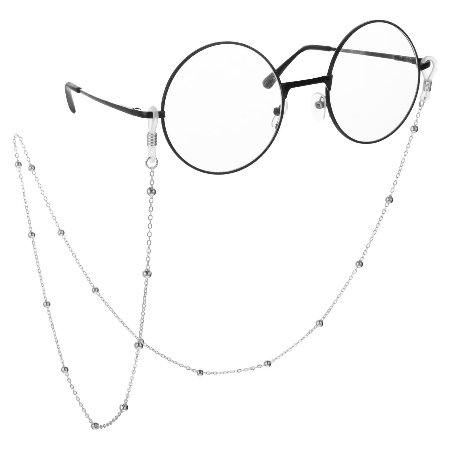 Cadena de Gafas WLLHYF para Mujeres 70 cm Plata