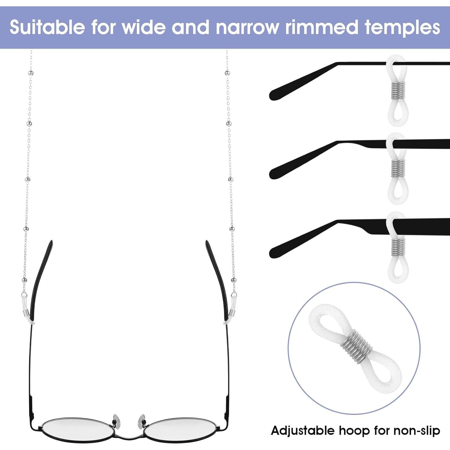 Cadena de Gafas WLLHYF para Mujeres 70 cm Plata