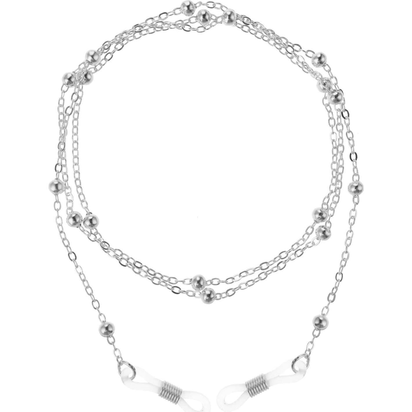 Cadena de Gafas WLLHYF para Mujeres 70 cm Plata