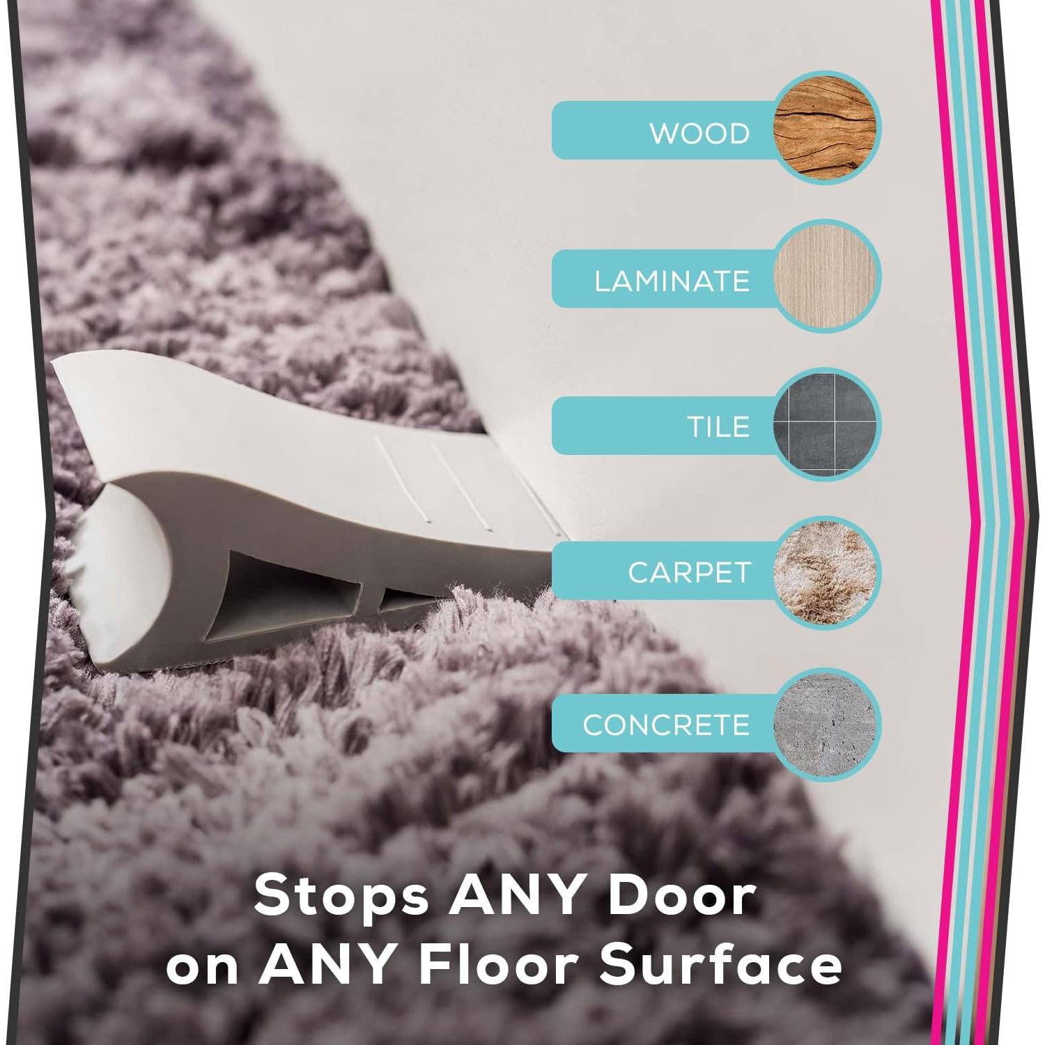 Tope de puerta de goma Quality Clever - 4 unidades gris