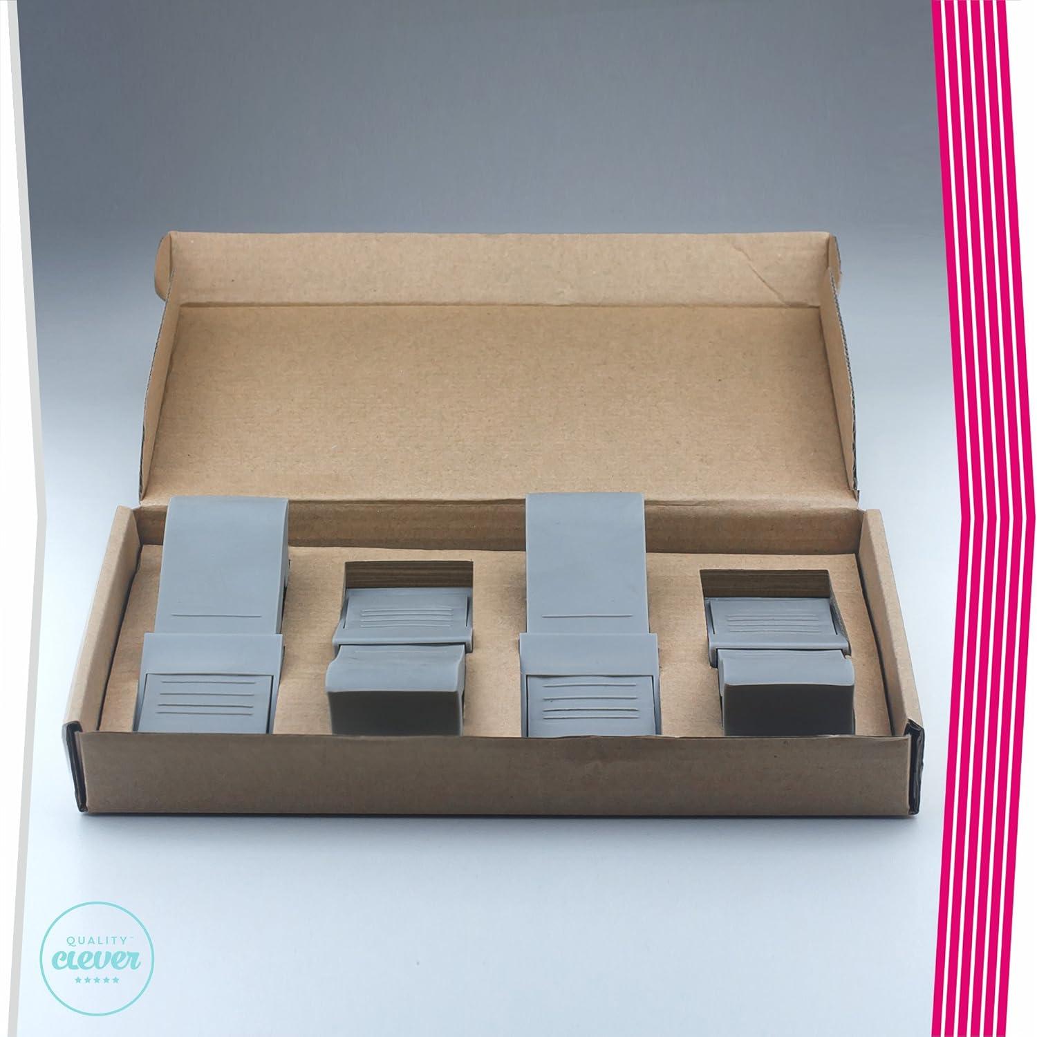 Tope de puerta de goma Quality Clever - 4 unidades gris