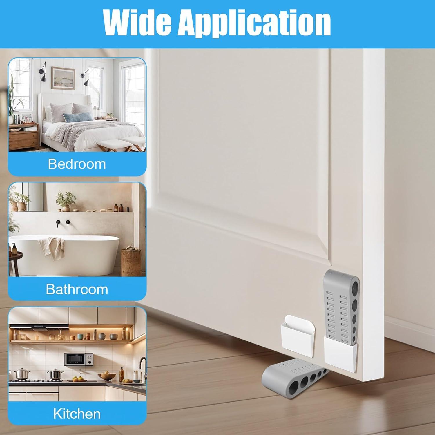 Paquete de 16 Tapones de Goma MBAIYO para Puertas - Gris