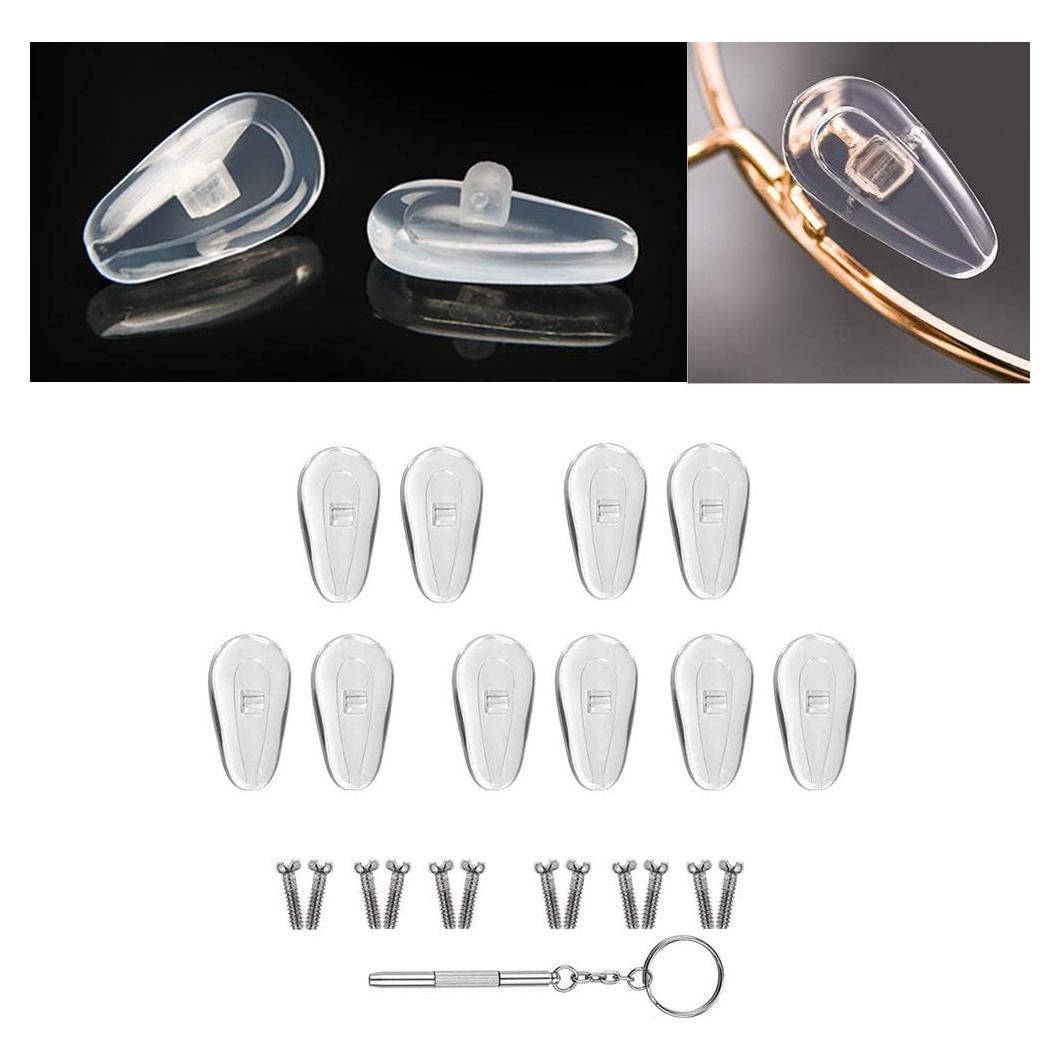 Kit de reparación de almohadillas de gafas Janky 6 pares con tornillos