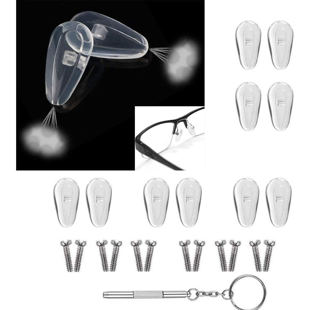 Kit de reparación de almohadillas de gafas Janky 6 pares con tornillos