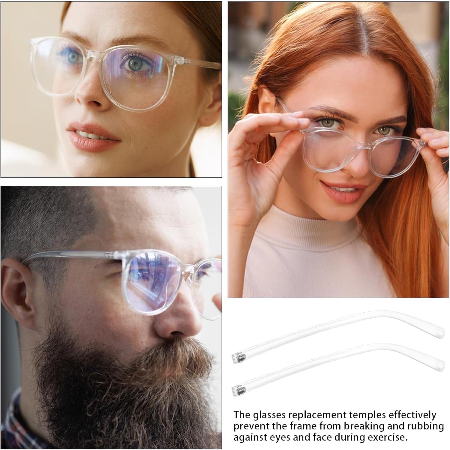 Brazos de Acrílico para Gafas LNQ LUNIQI Dientes Dobles Planos