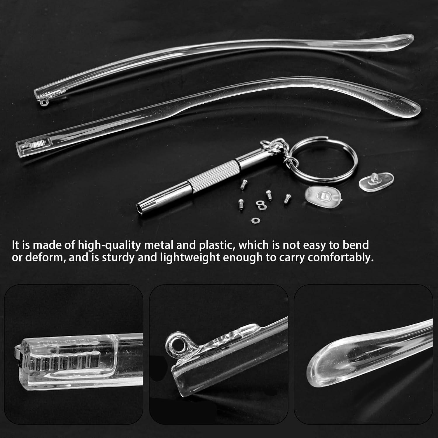 Brazos de Reemplazo Acrílico Claro para Gafas LNQ LUNIQI