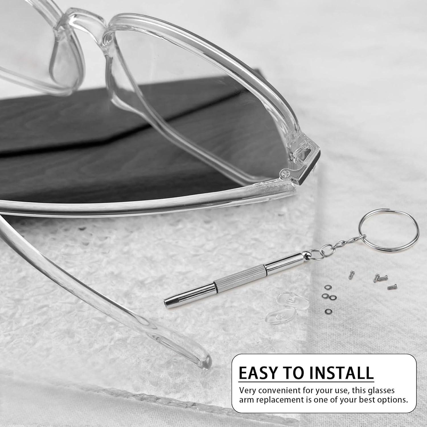 Brazos de Reemplazo Acrílico Claro para Gafas LNQ LUNIQI