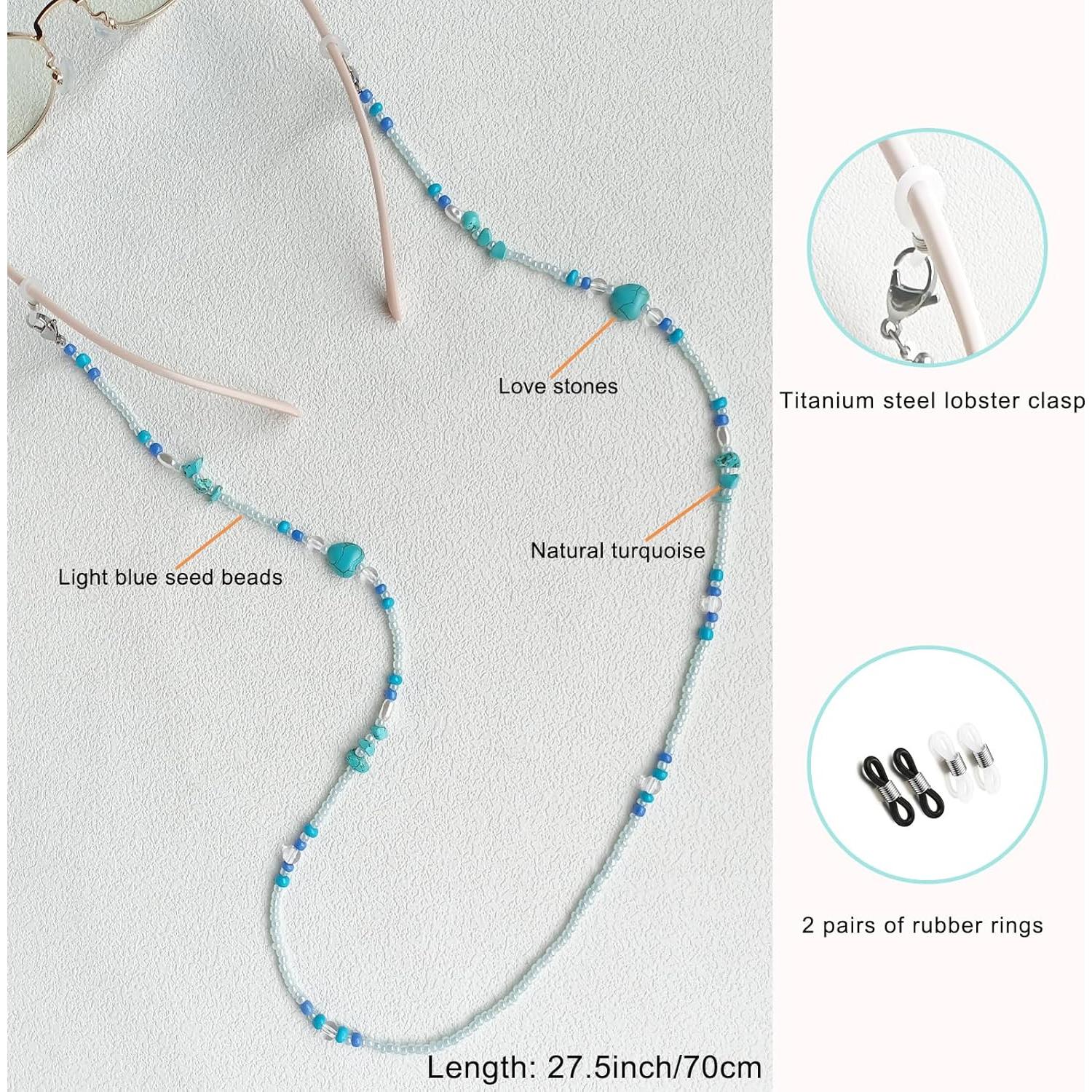 Cadena de Gafas Estilosa para Mujeres con Cuentas 72 cm