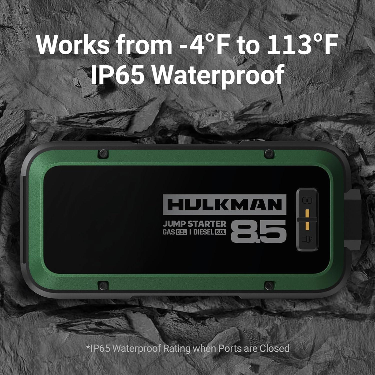 Hulkman Alpha85, 2000A 74Wh Arrancador de Batería 12V