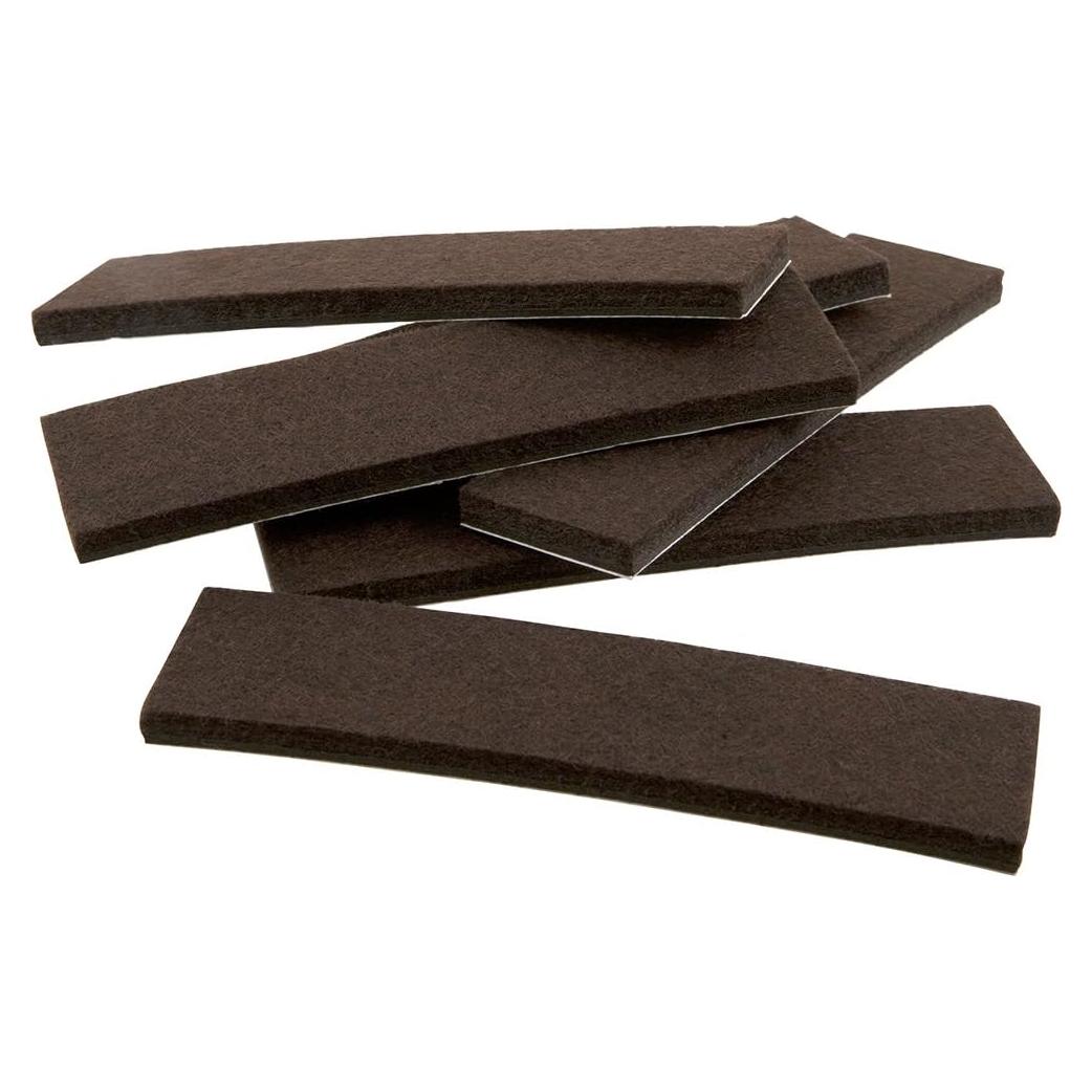 Tiras de Fieltro SoftTouch 2.54 x 10.16 cm Marrón - Paquete de 6